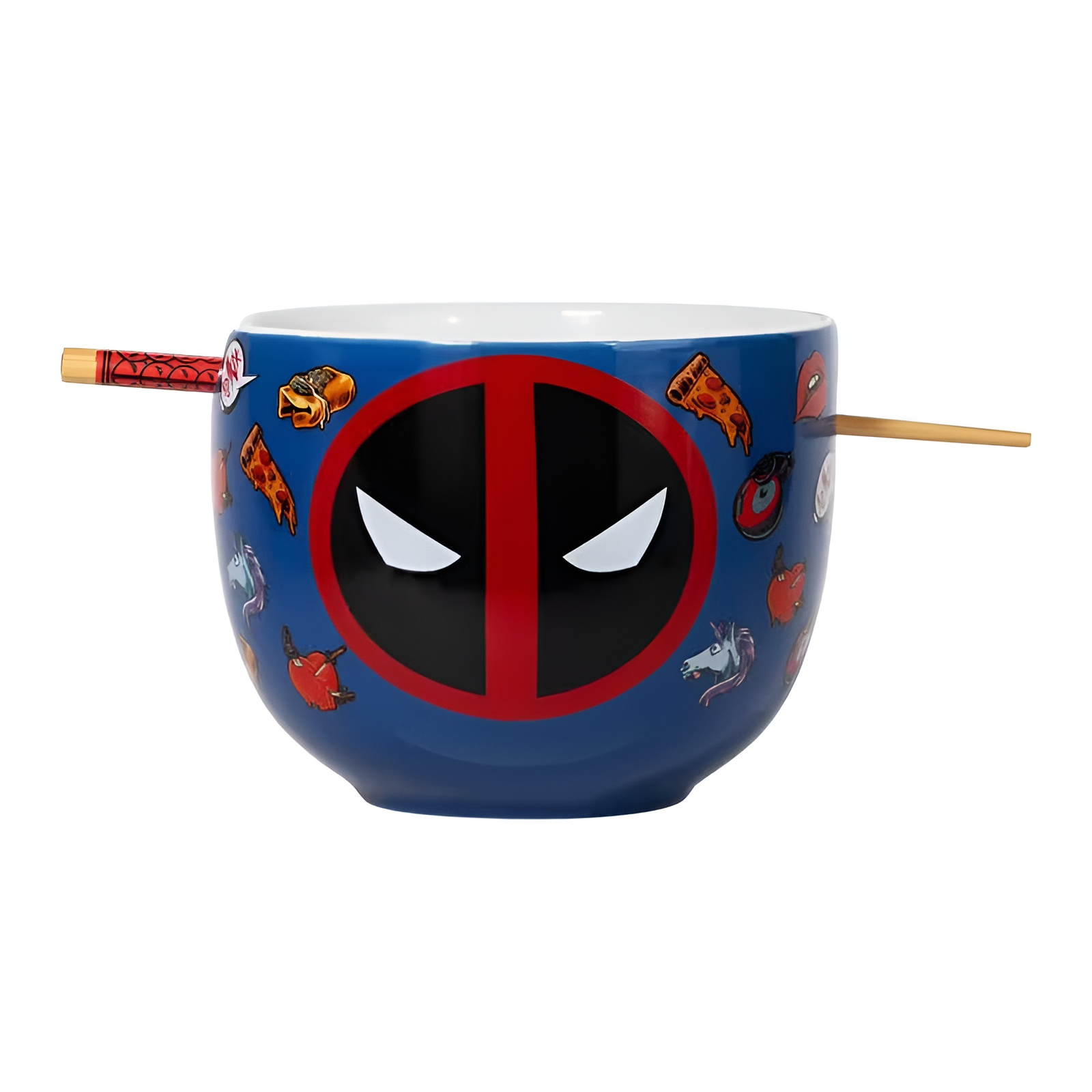 Deadpool Ramen Bowl Set 20oz Ceramic Bowl with Chopsticks