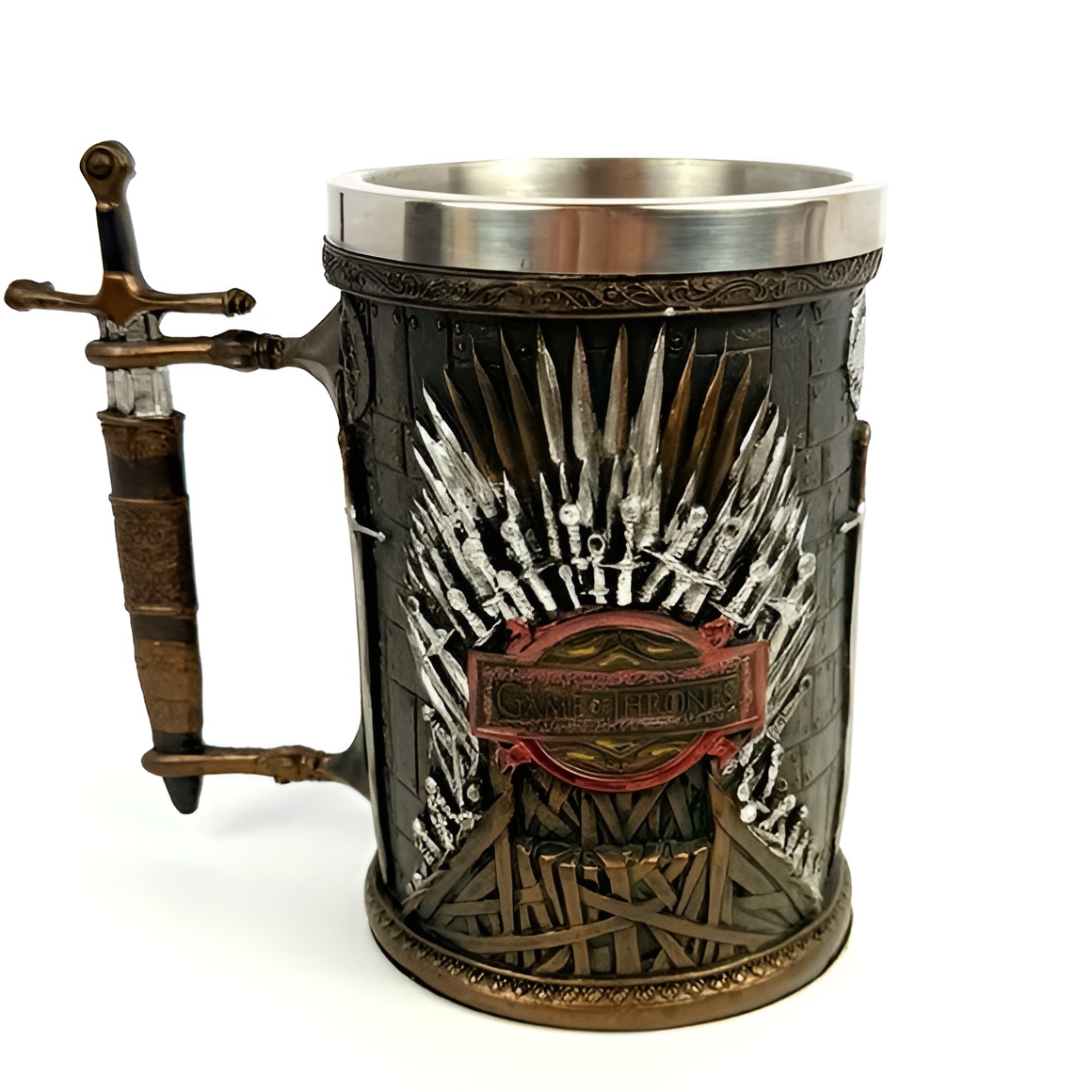 Game of Thrones Creative 3D Beer Mug Goblet Stainless Steel Tankard. Sward Mug