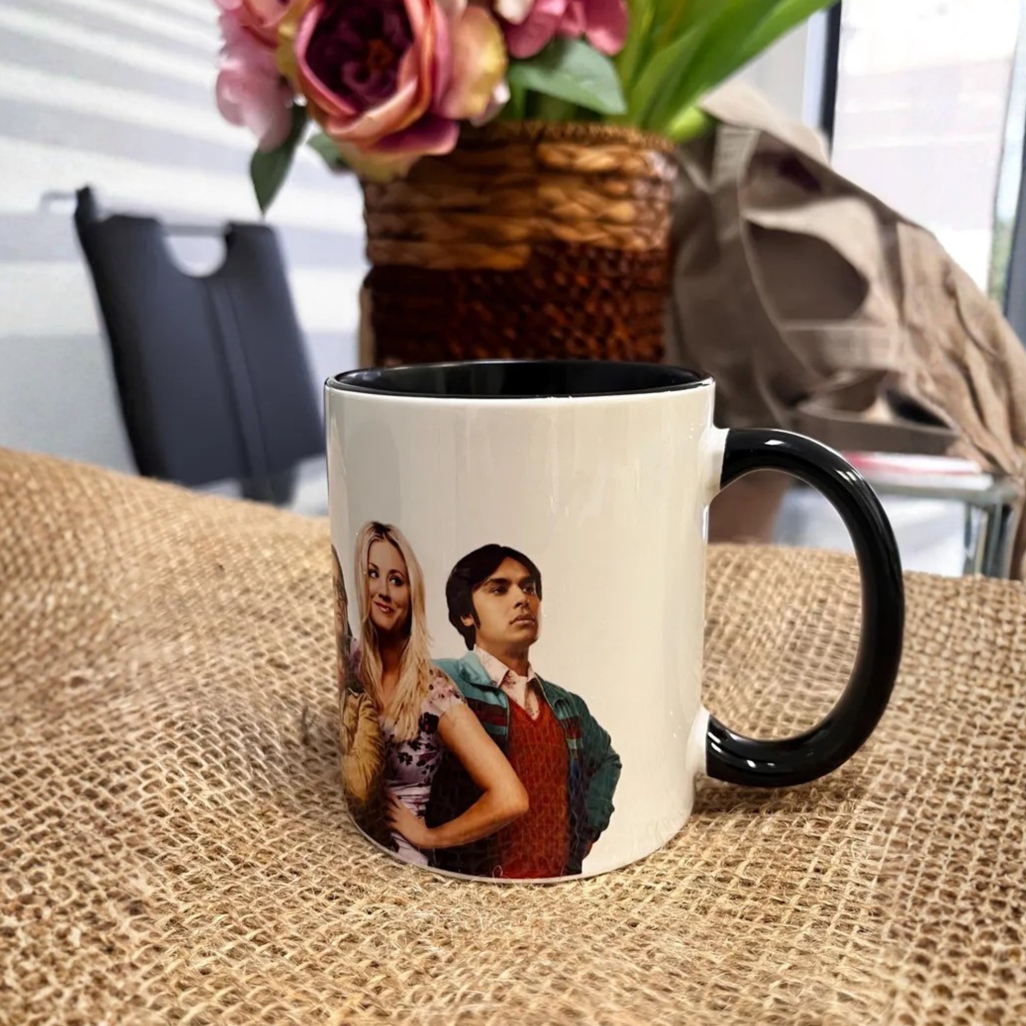 Big Bang Theory Coffee Cup With Classic Logo And Cast Print