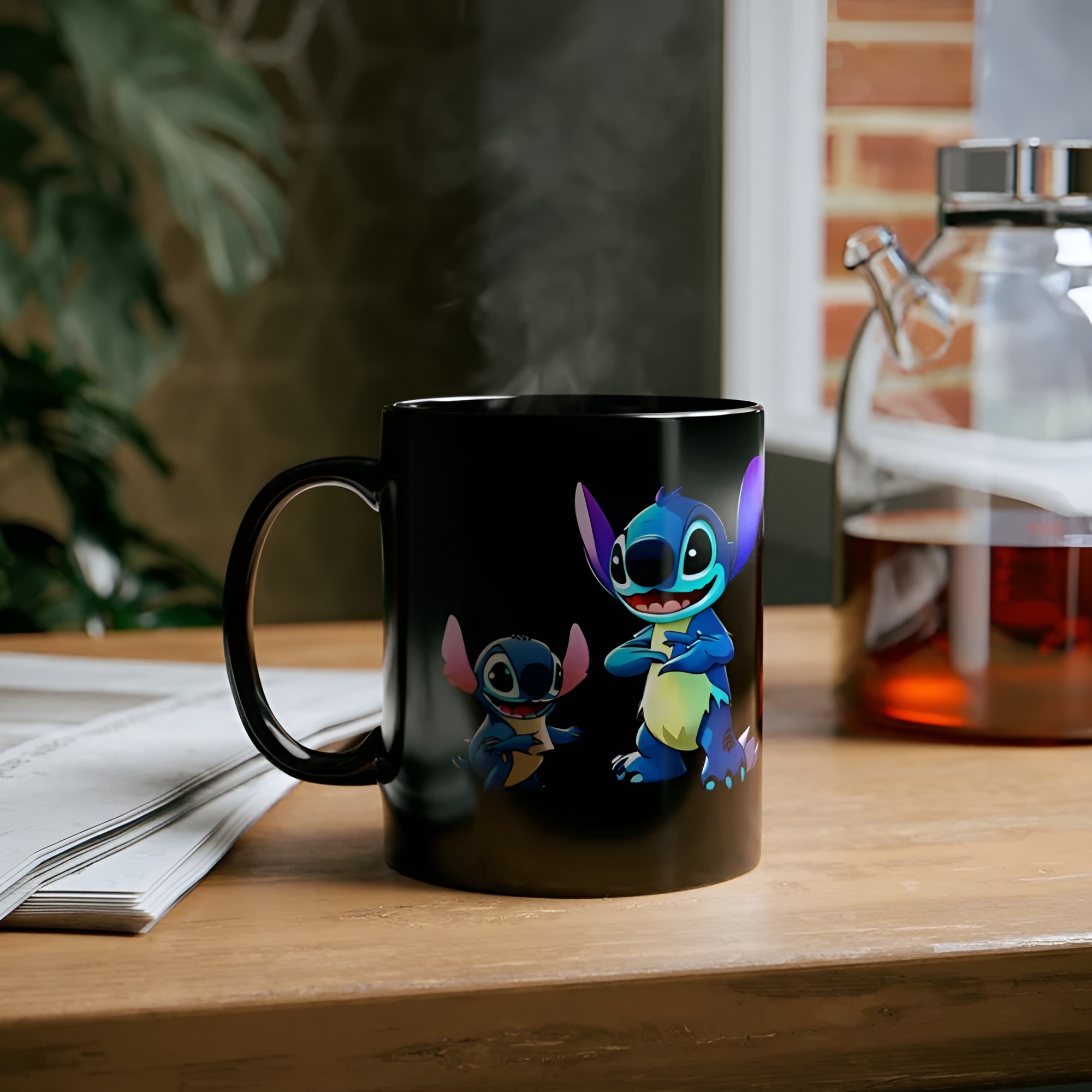 Stitch Themed Coffee Mug With Positive Motivational Message 