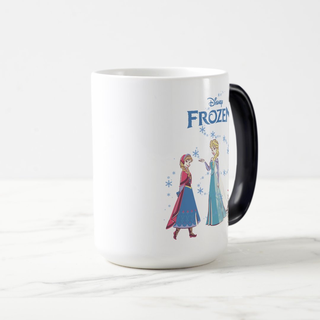 Frozen Heat Reveal Mug Elsa Anna Olaf Color Changing Coffee Cup