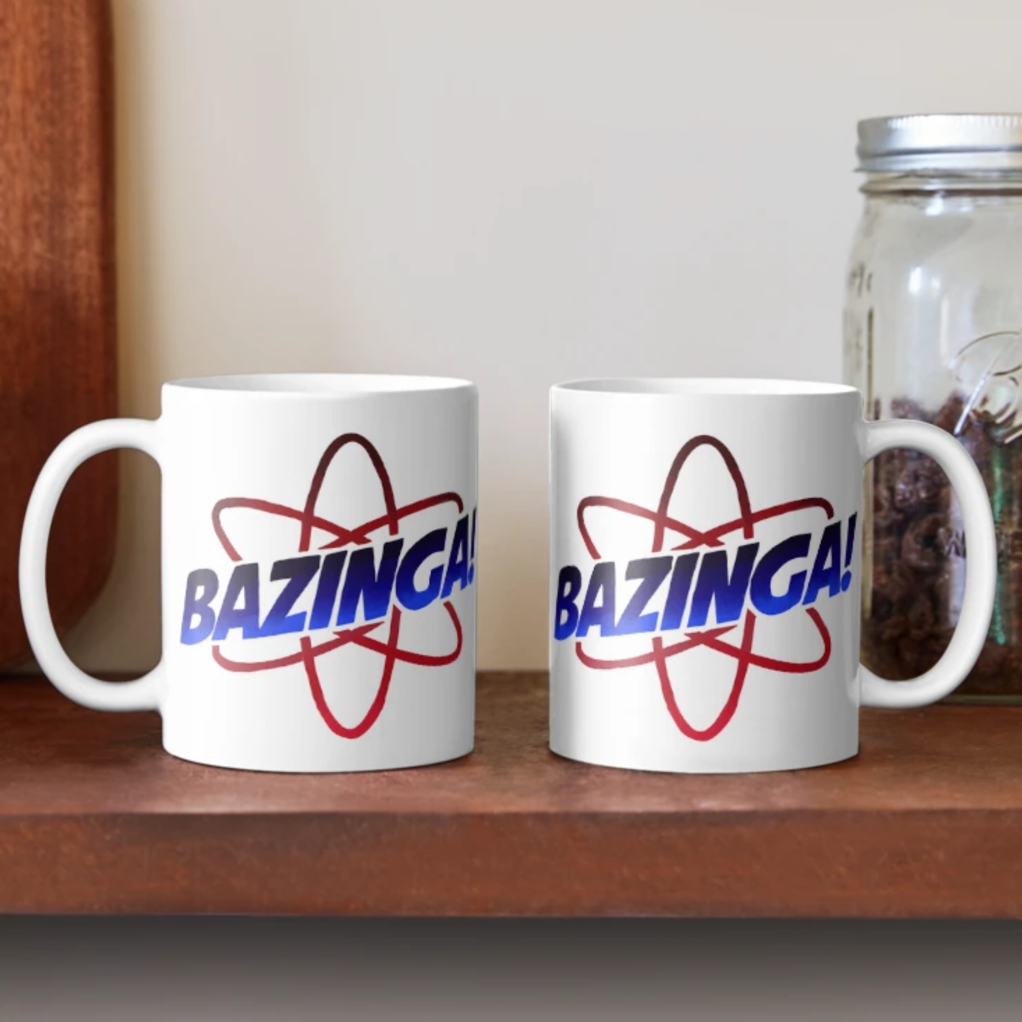 Big Bang Theory Bazinga Atom Graphic Latte Mug