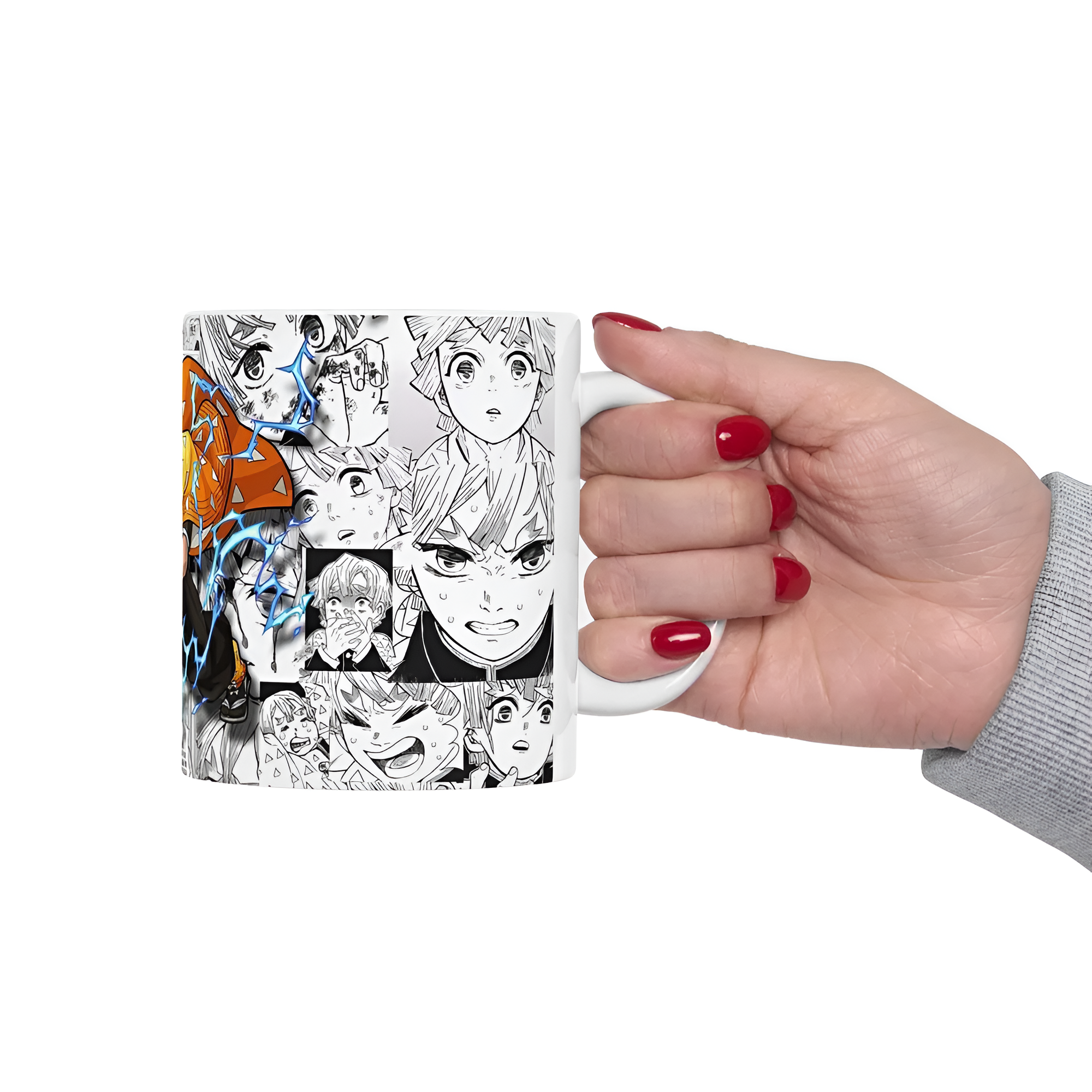 Lightning Design Mug  Demon Slayer Anime Ceramic Mug