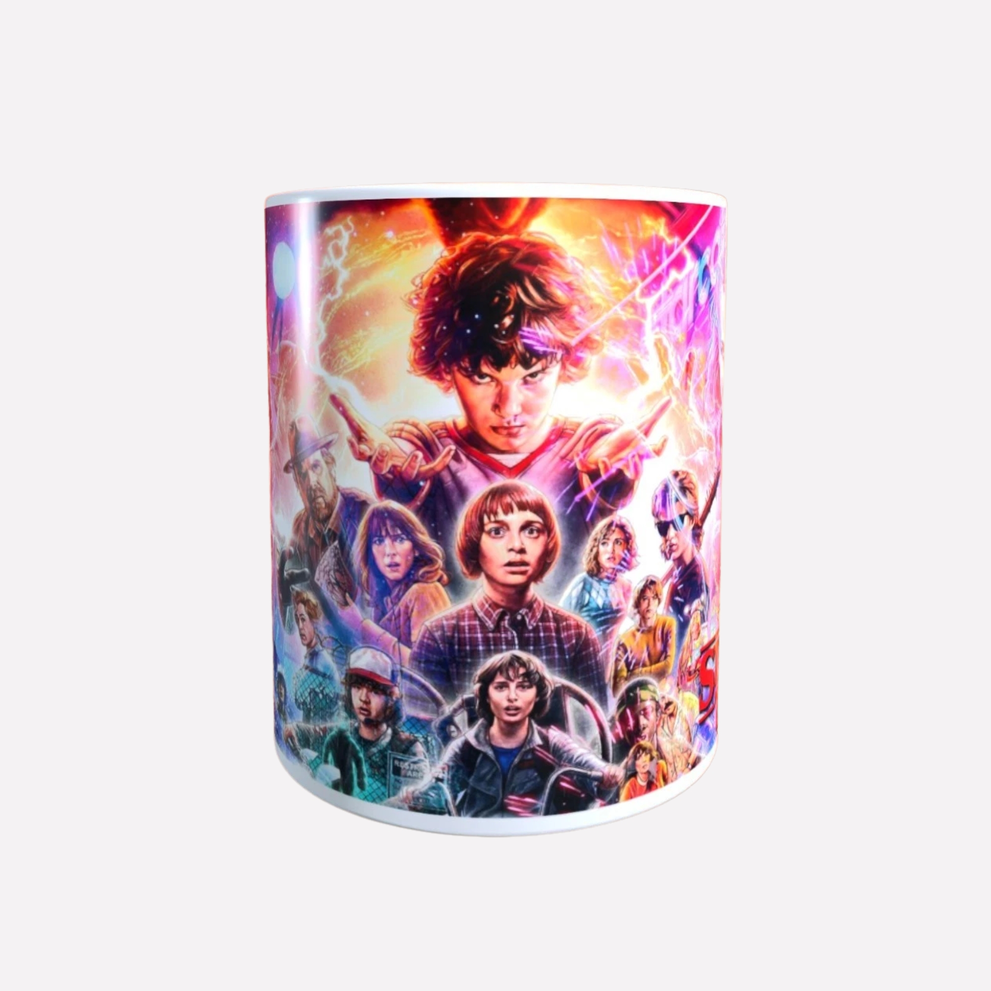 Stranger Things 11 Oz Coffee Mug With Character Poster Print