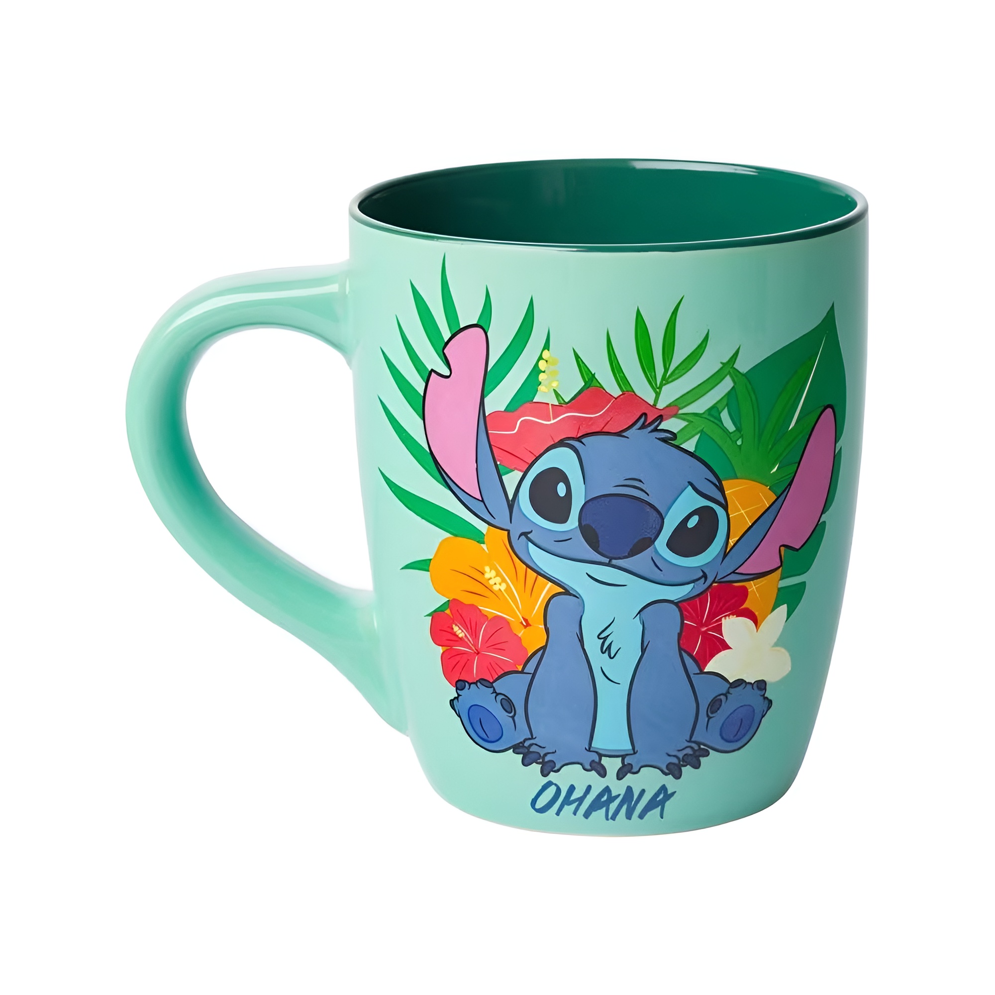 Stitch Floral Tropical Design Themed 25oz Ceramic Coffee Mug