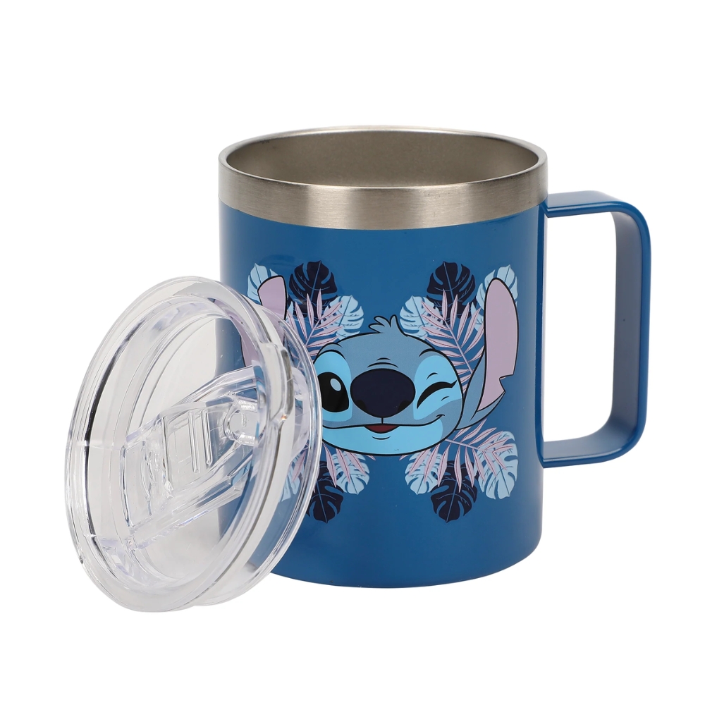 Stitch Themed 14oz Vacuum Sealed Stainless Steel Coffee Mug