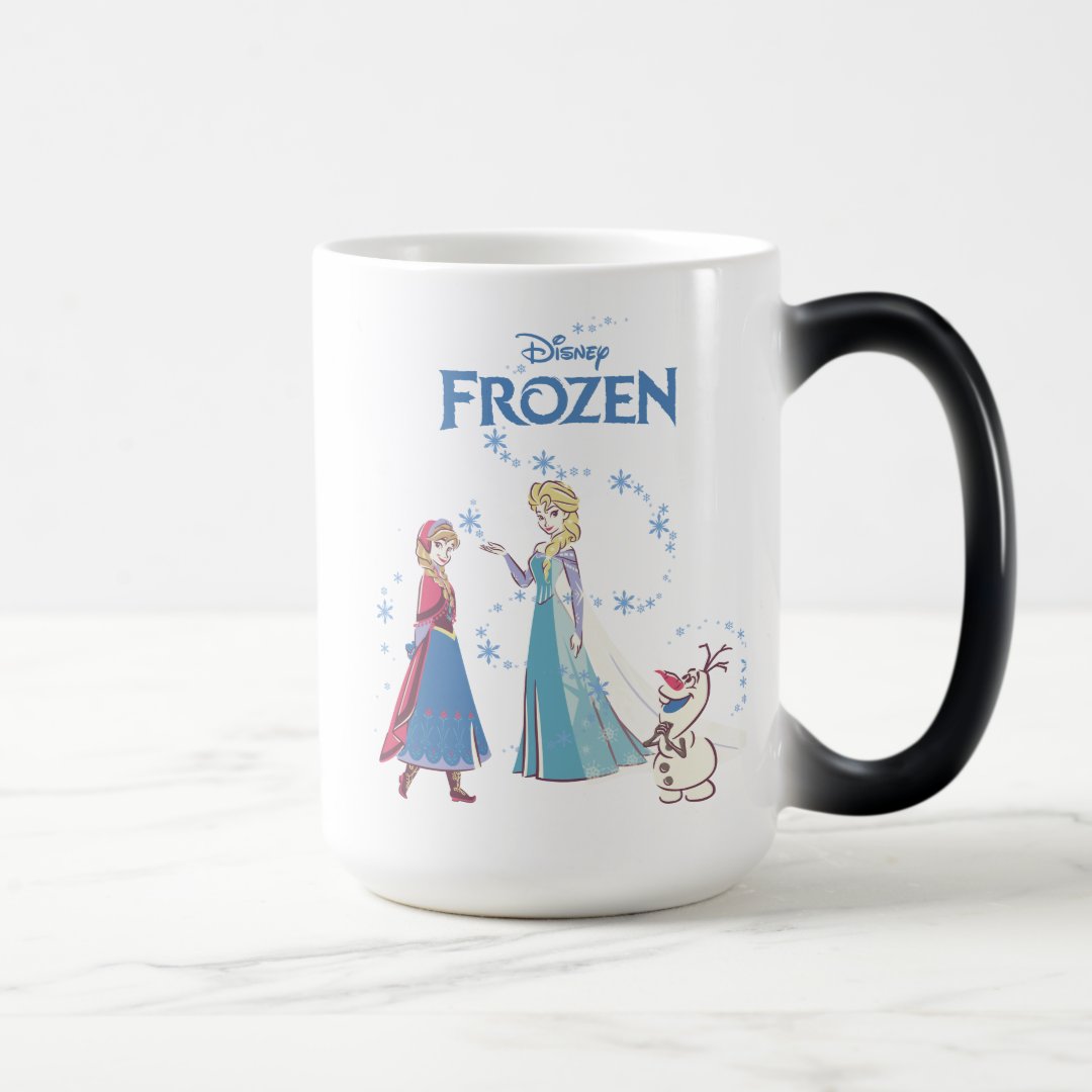 Frozen Heat Reveal Mug Elsa Anna Olaf Color Changing Coffee Cup