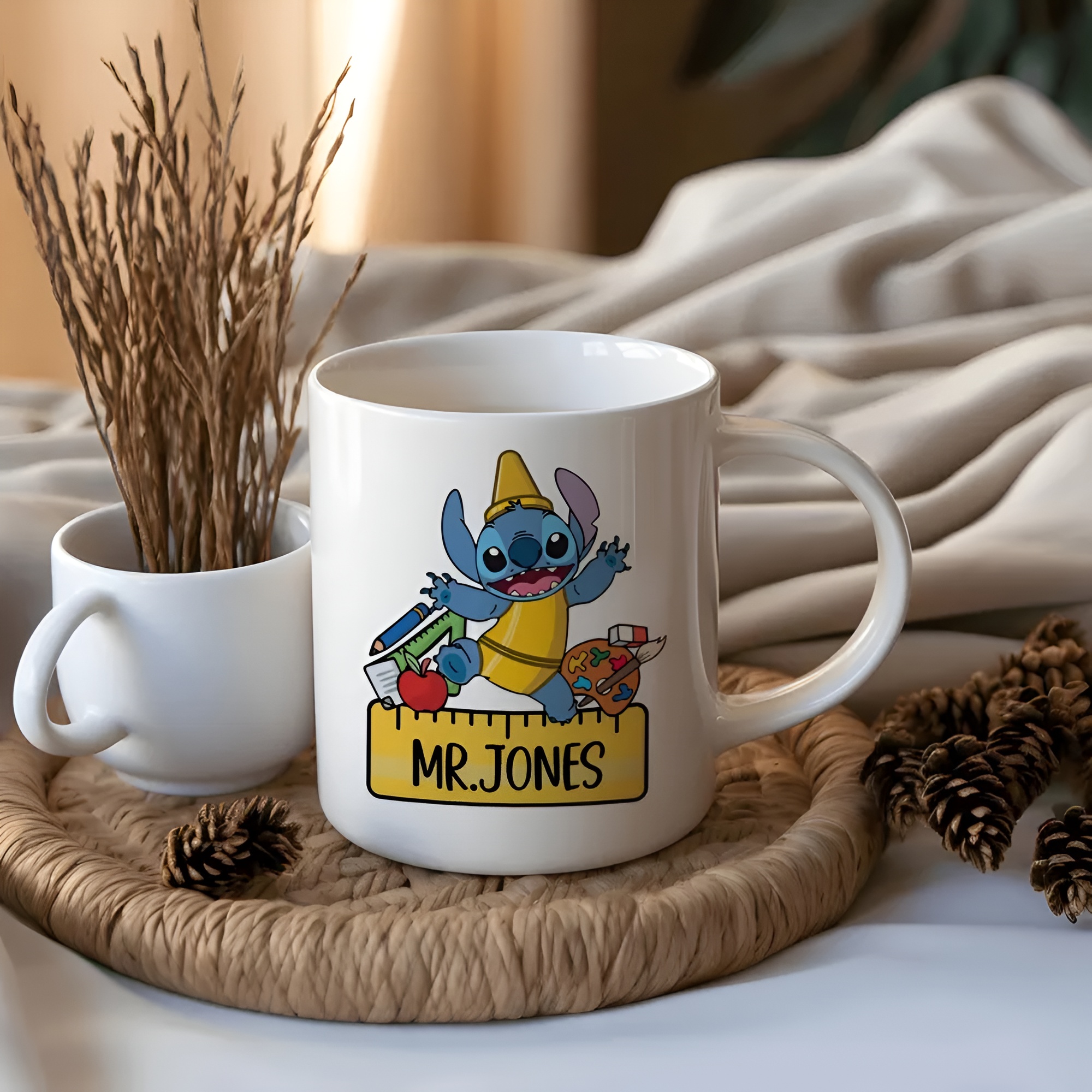 Personalized Coffee Mug With Stitch Cartoon Design