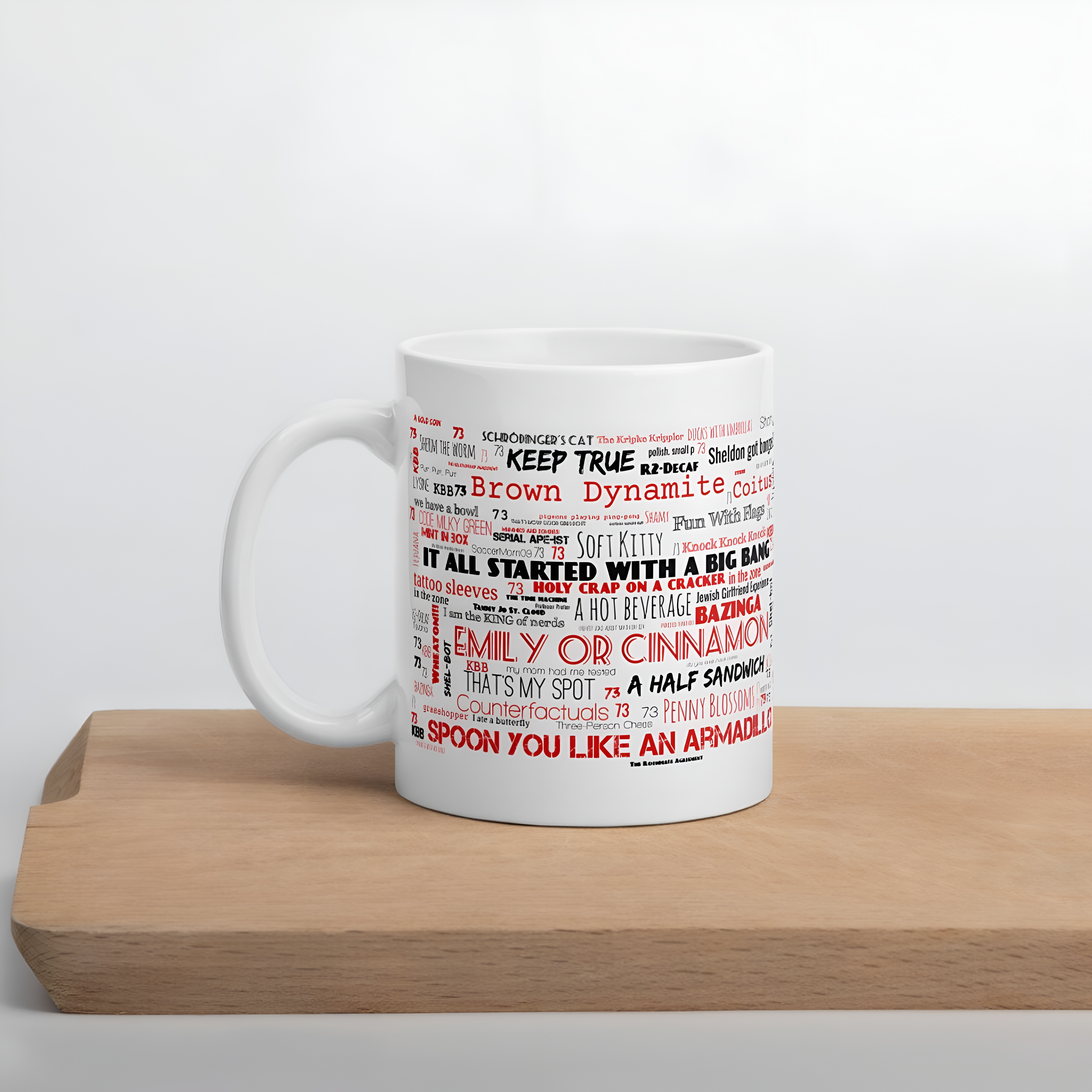 Big Bang Theory Lexicon Of Legends Word Art Mug