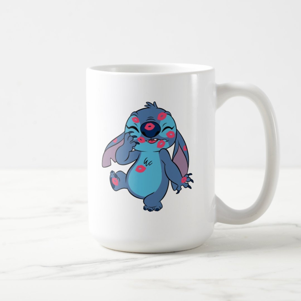 Stitch And Leo Two Tone Mug With Fun Character Print