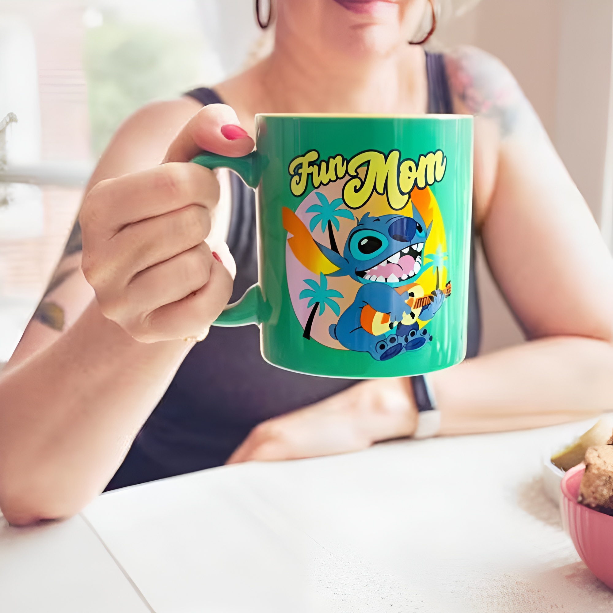 Stitch Fun Mom Themed 20oz Ceramic Coffee Mug
