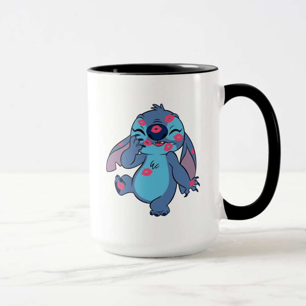 Stitch And Leo Two Tone Mug With Fun Character Print