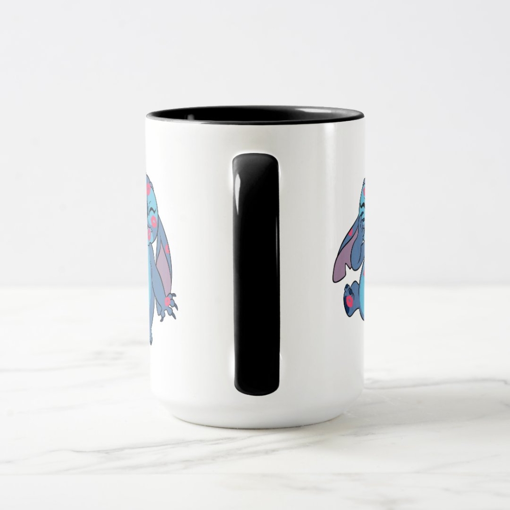 Stitch And Leo Two Tone Mug With Fun Character Print