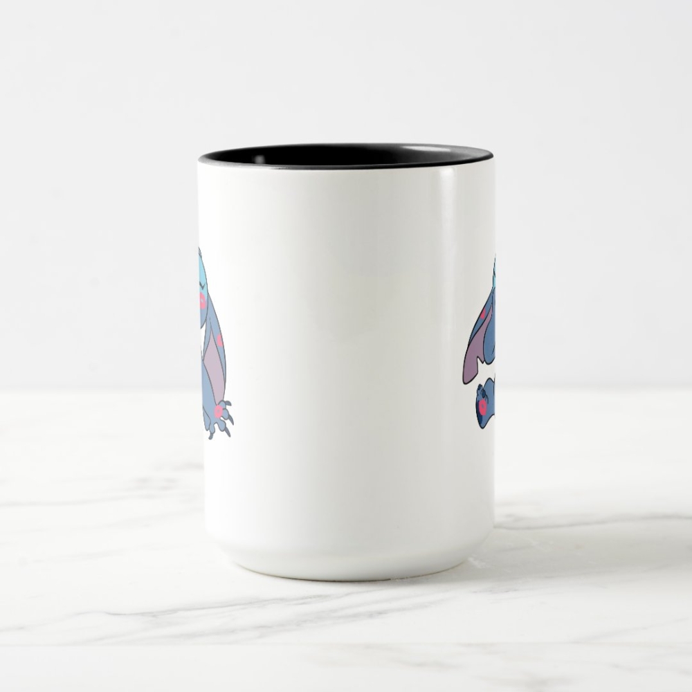 Stitch And Leo Two Tone Mug With Fun Character Print