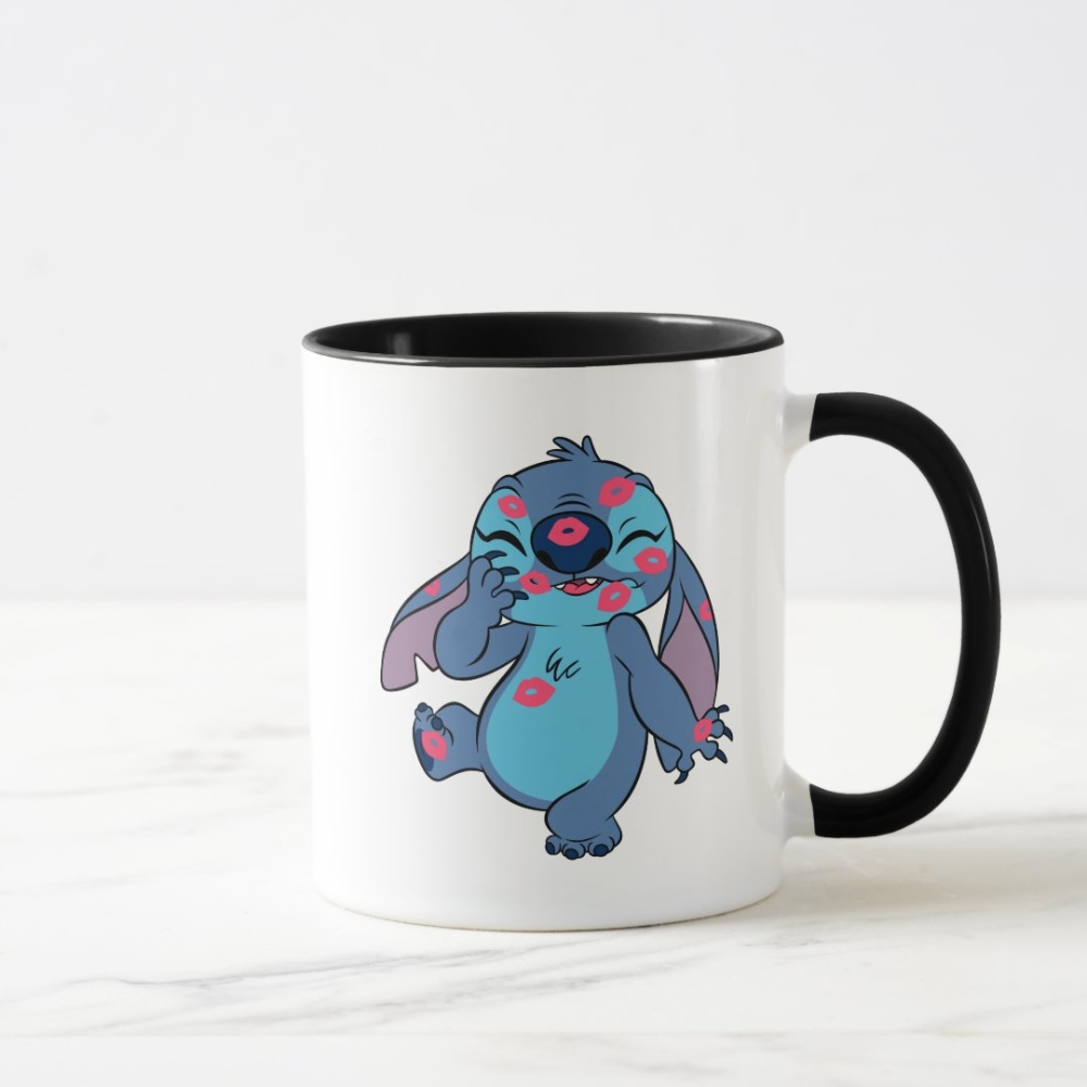 Stitch And Leo Two Tone Mug With Fun Character Print