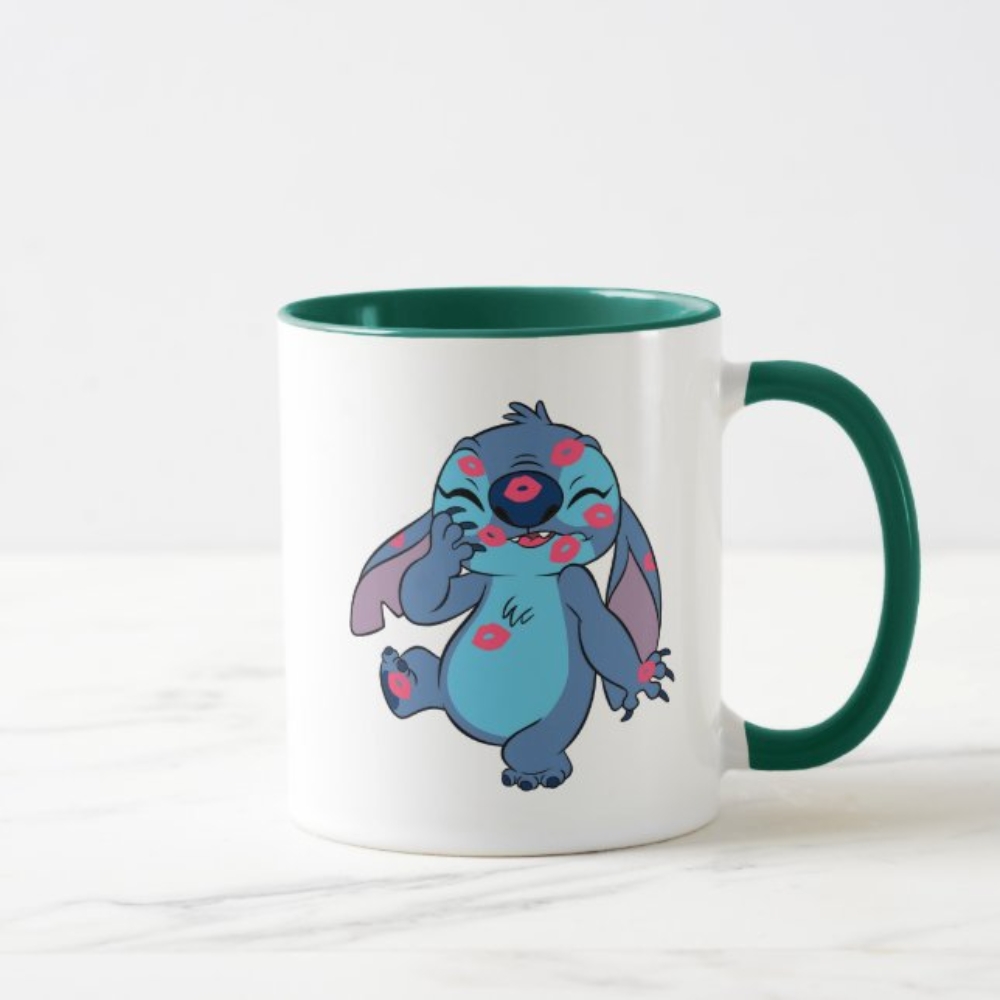 Stitch And Leo Two Tone Mug With Fun Character Print