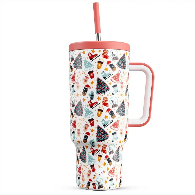 Christmas Edition 40oz Stainless Steel Water Bottle Portable Leak proof 