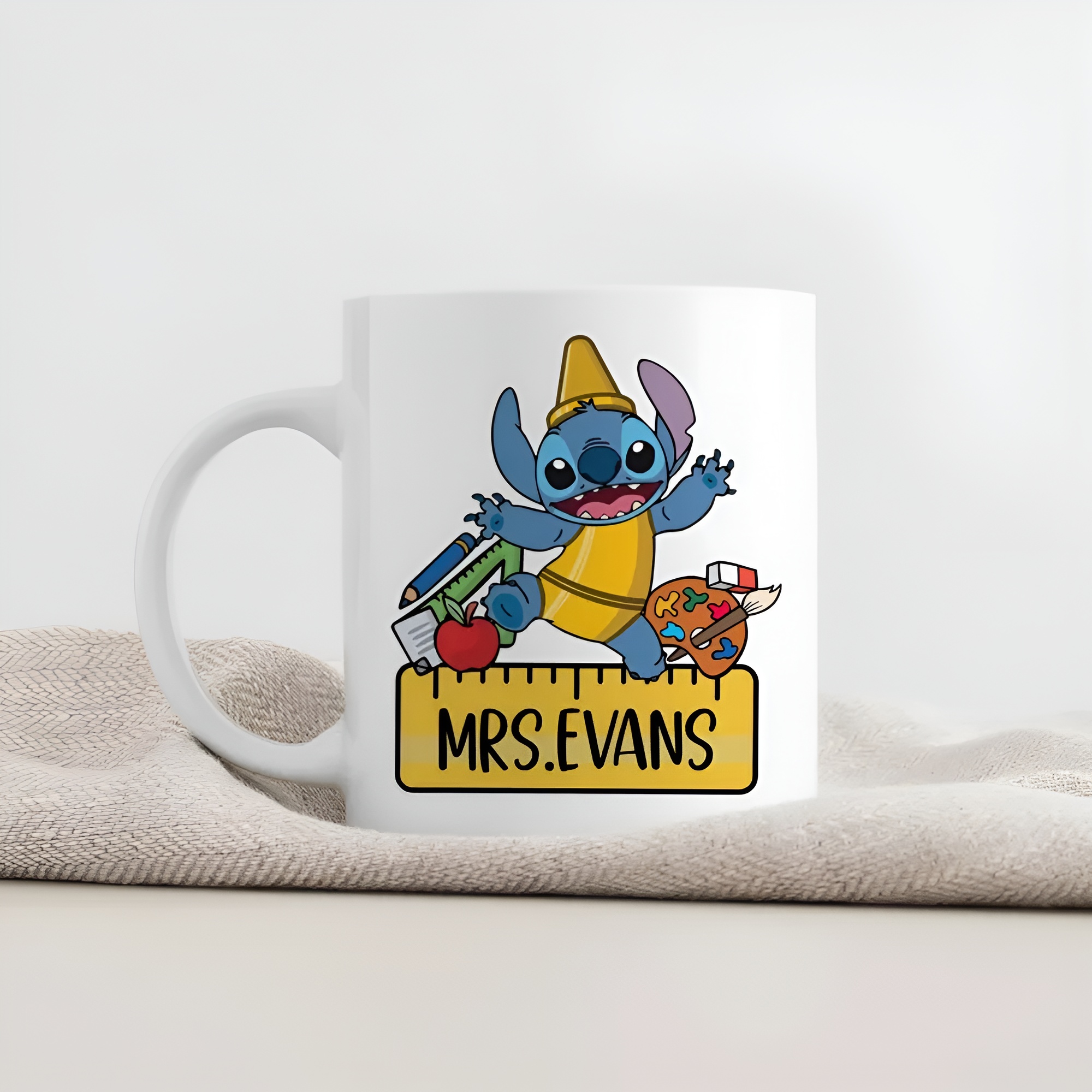 Personalized Coffee Mug With Stitch Cartoon Design