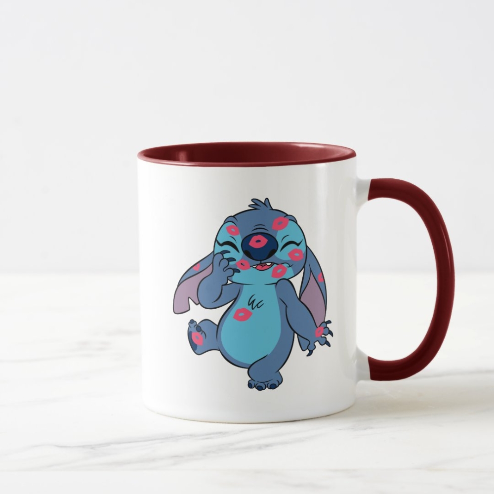 Stitch And Leo Two Tone Mug With Fun Character Print