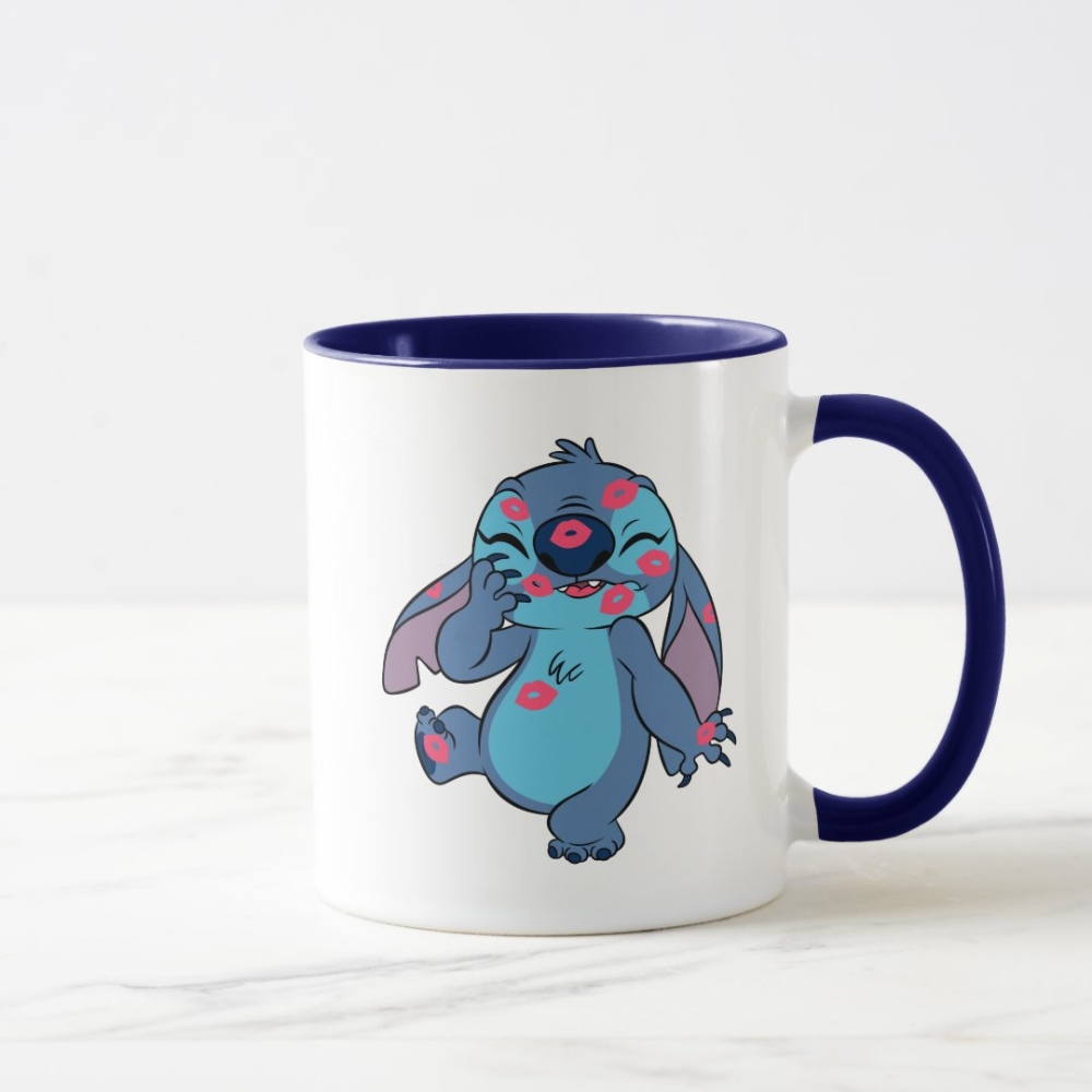 Stitch And Leo Two Tone Mug With Fun Character Print