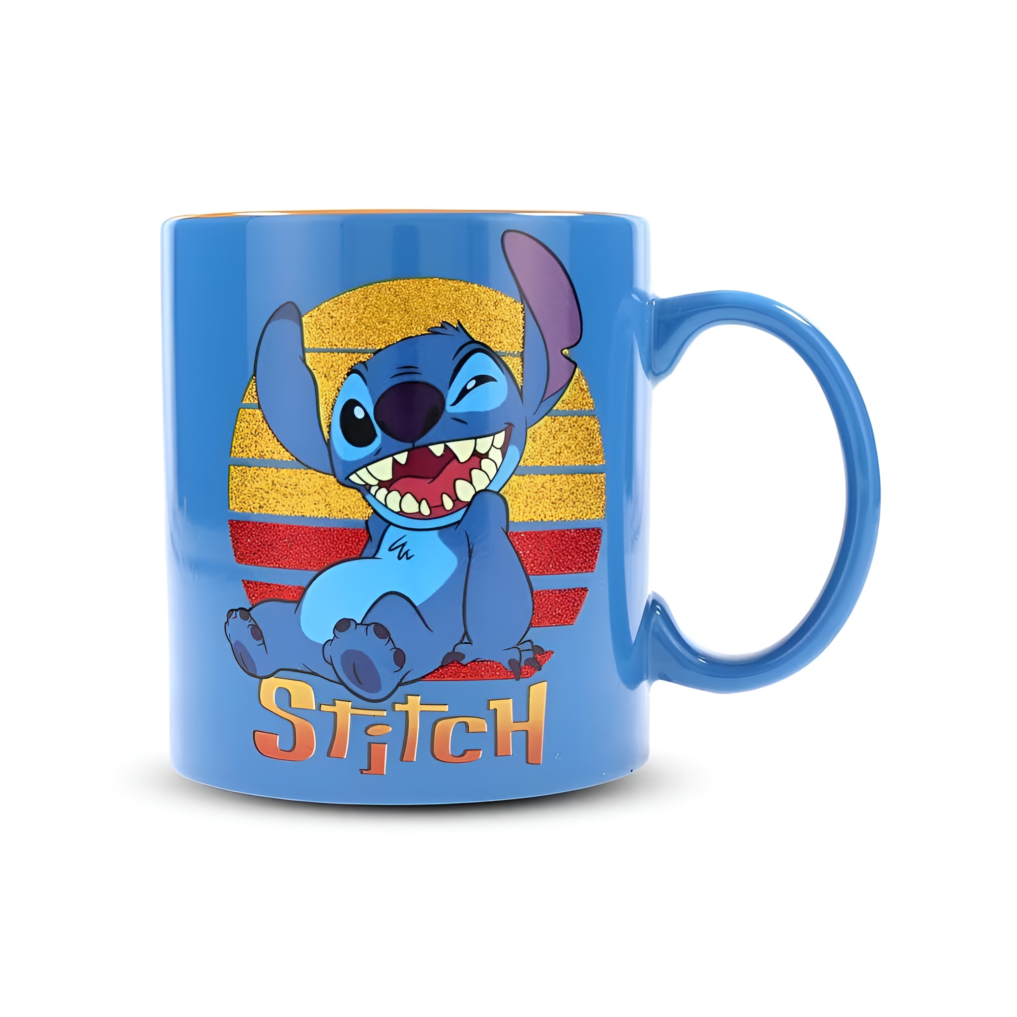 Stitch Sunset Glitter Design Print 20oz Ceramic Coffee Mug