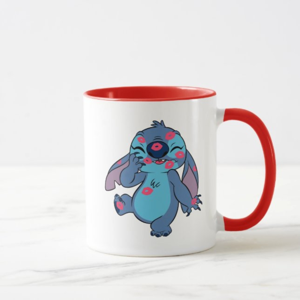 Stitch And Leo Two Tone Mug With Fun Character Print