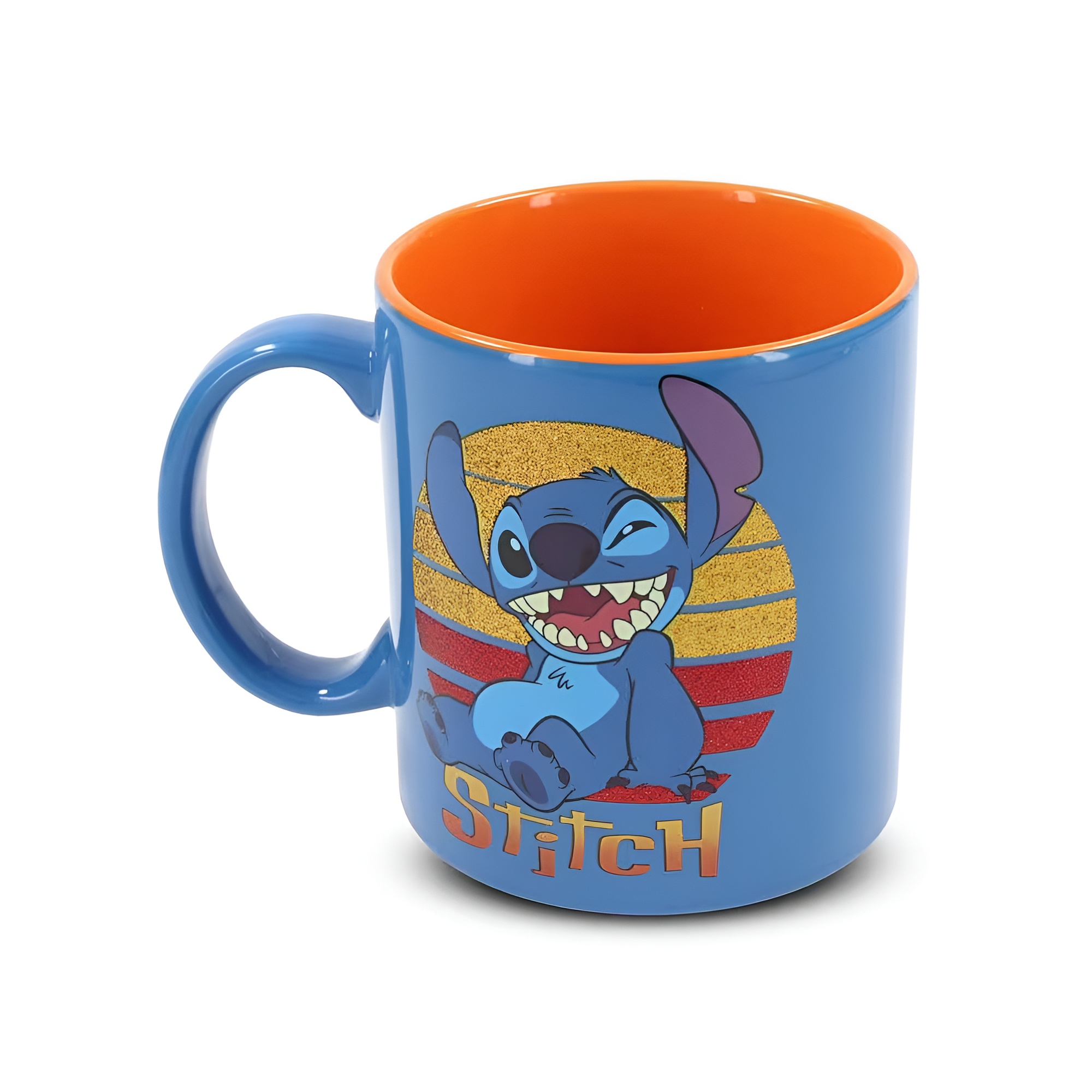 Stitch Sunset Glitter Design Print 20oz Ceramic Coffee Mug