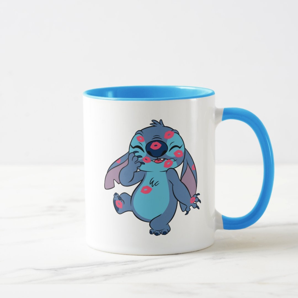 Stitch And Leo Two Tone Mug With Fun Character Print