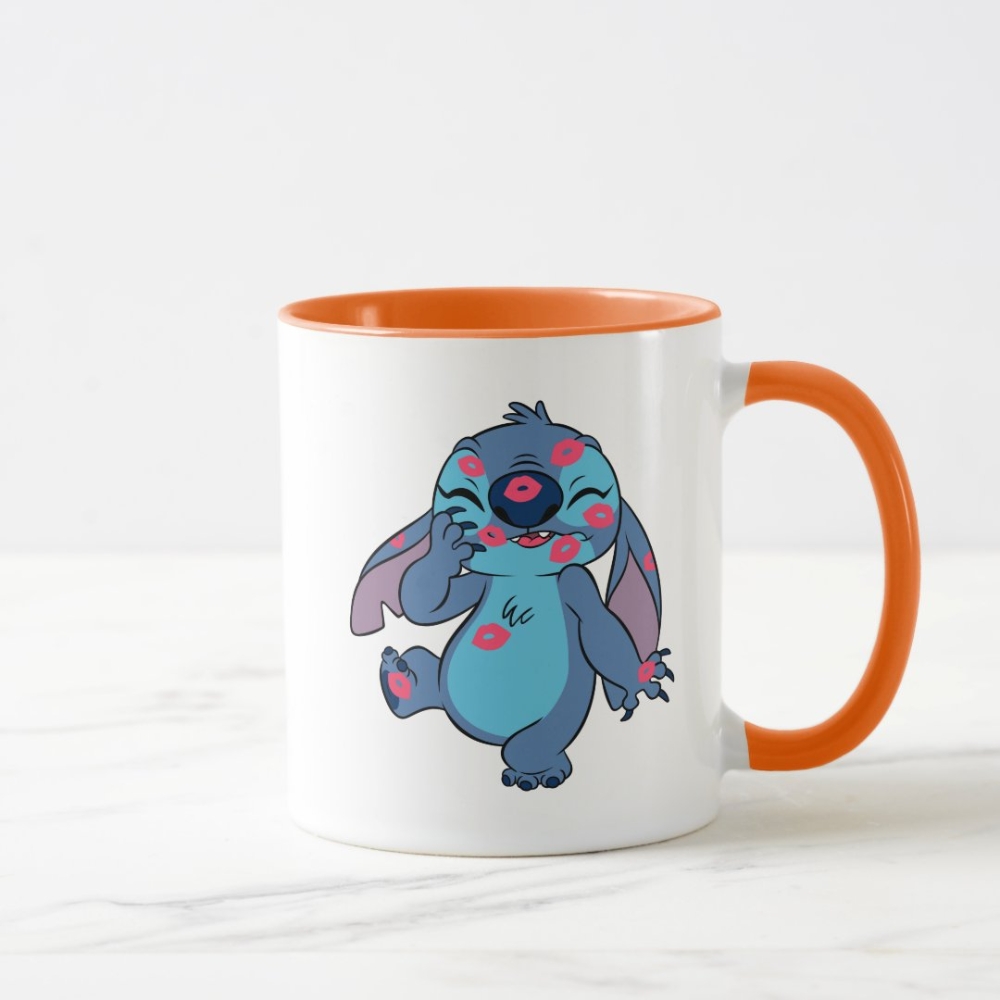 Stitch And Leo Two Tone Mug With Fun Character Print