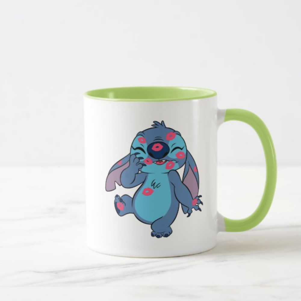 Stitch And Leo Two Tone Mug With Fun Character Print