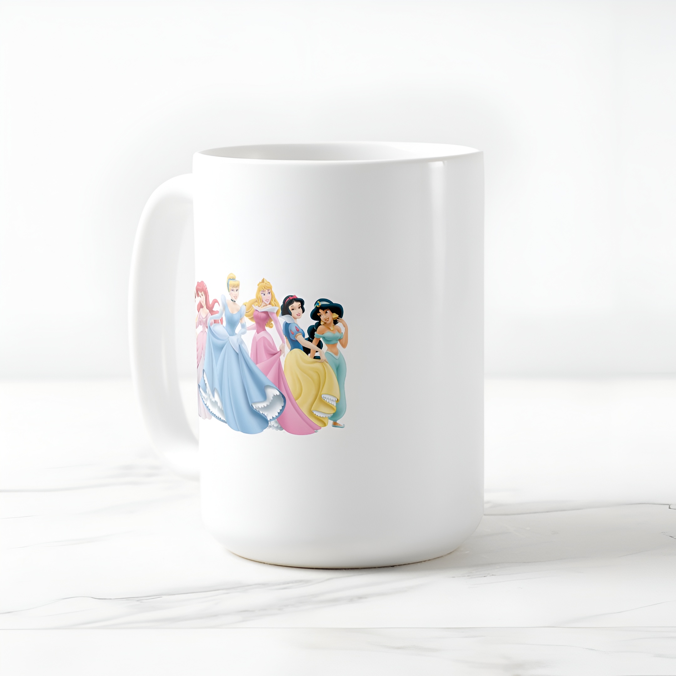 Cute Princess Coffee Mug Holding Dress Ceramic Tea Cup