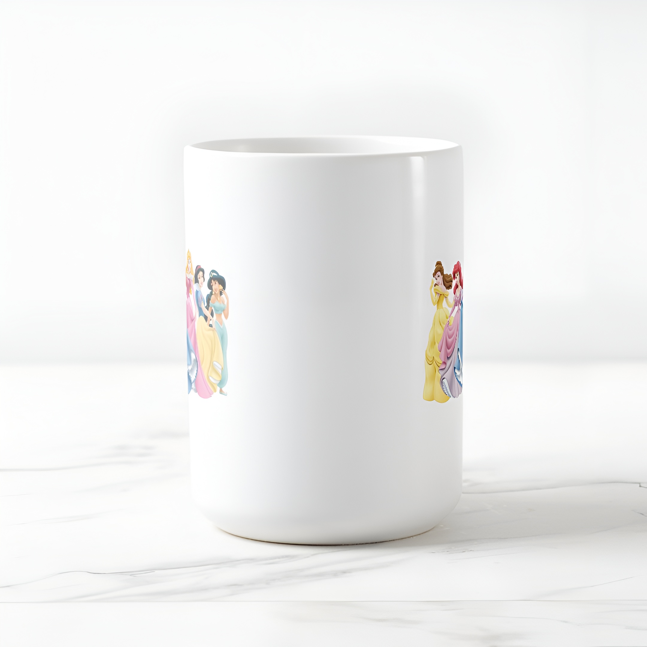 Cute Princess Coffee Mug Holding Dress Ceramic Tea Cup