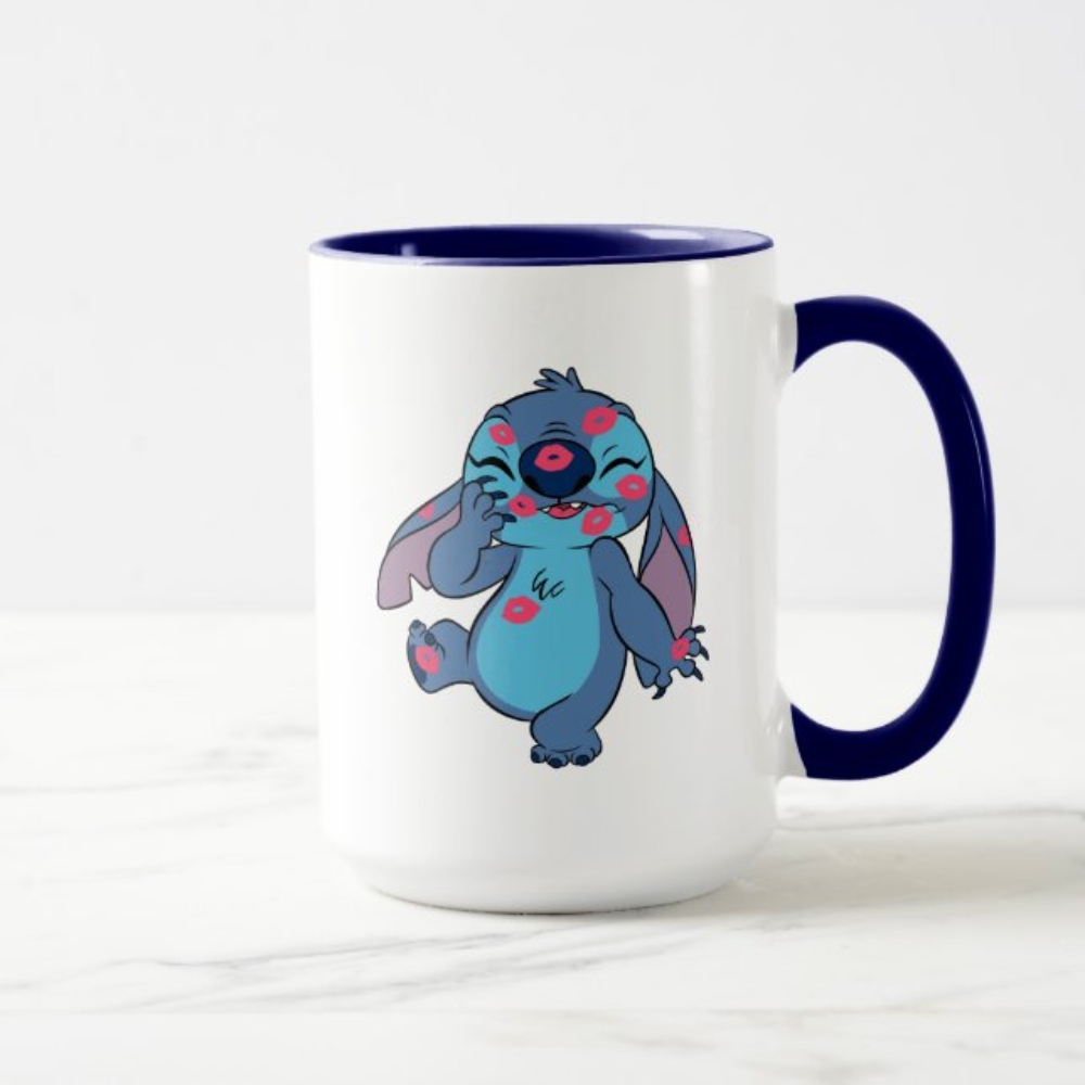 Stitch And Leo Two Tone Mug With Fun Character Print