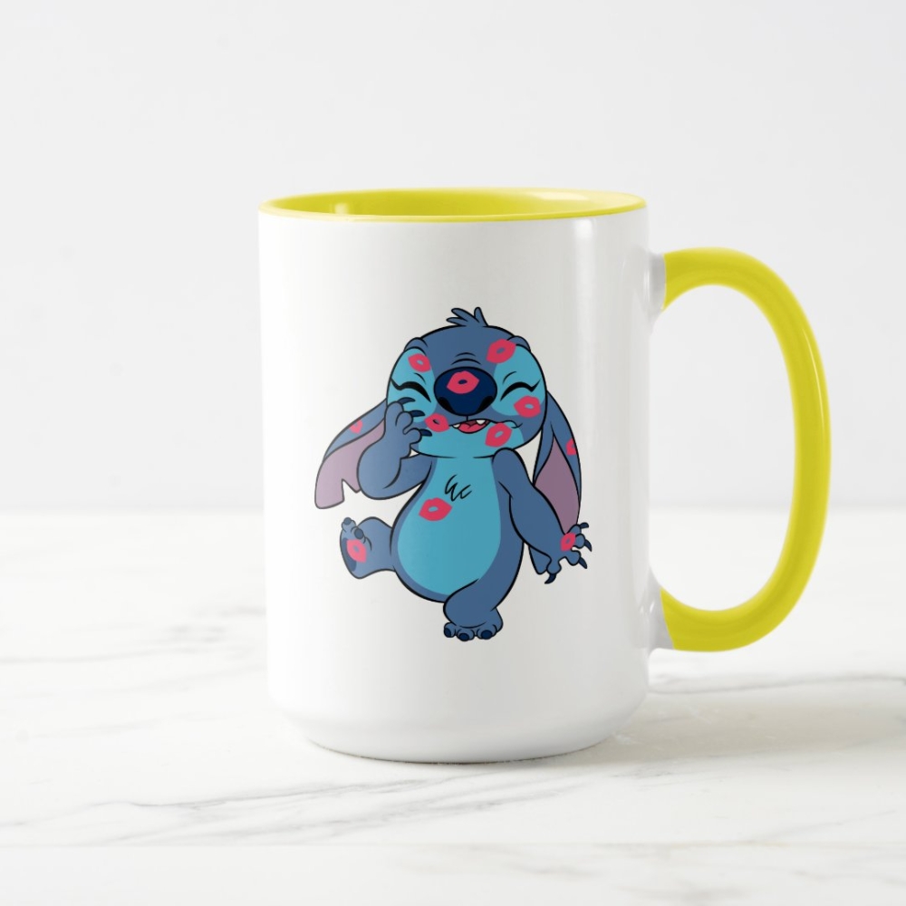Stitch And Leo Two Tone Mug With Fun Character Print