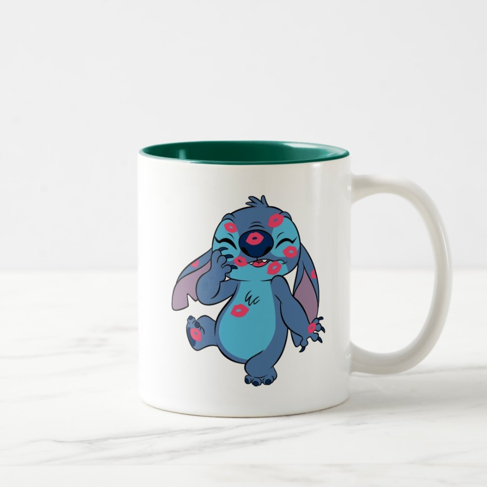 Stitch And Leo Two Tone Mug With Fun Character Print