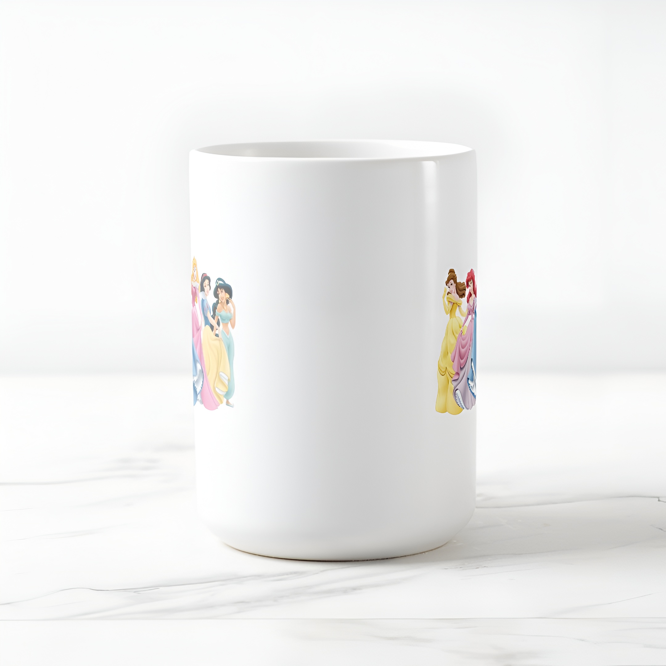 Disney Princess Color Morphing Mug Holding Dresses Out Heat Changing Coffee Cup