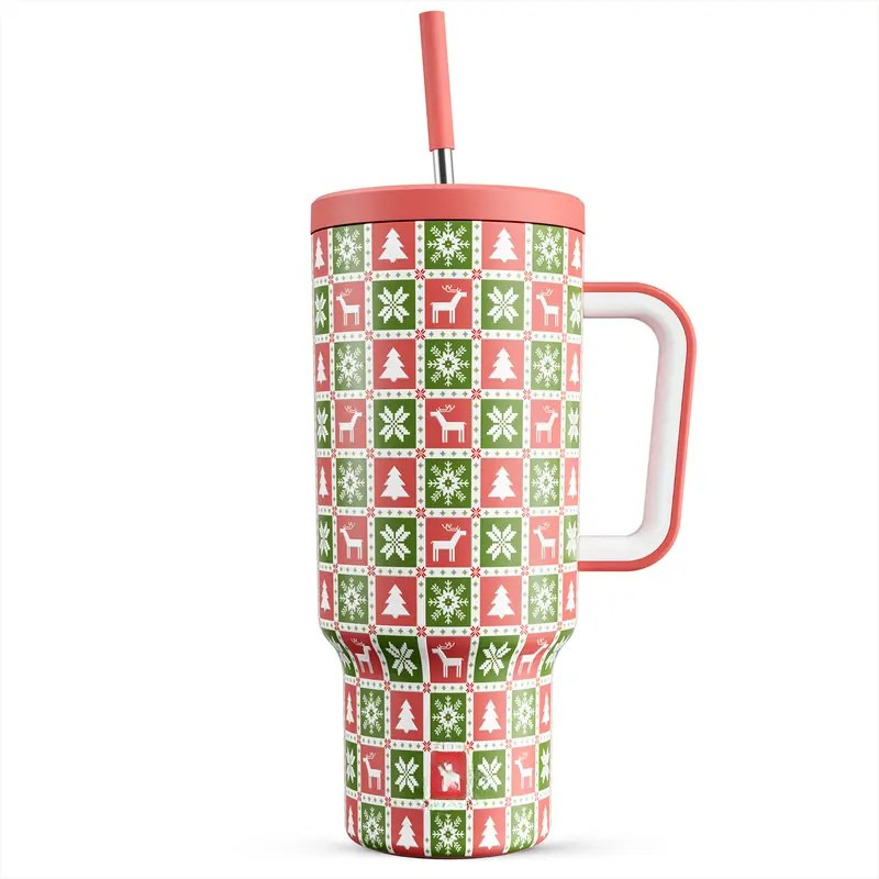 Christmas Edition 40oz Stainless Steel Water Bottle Portable Leak proof 