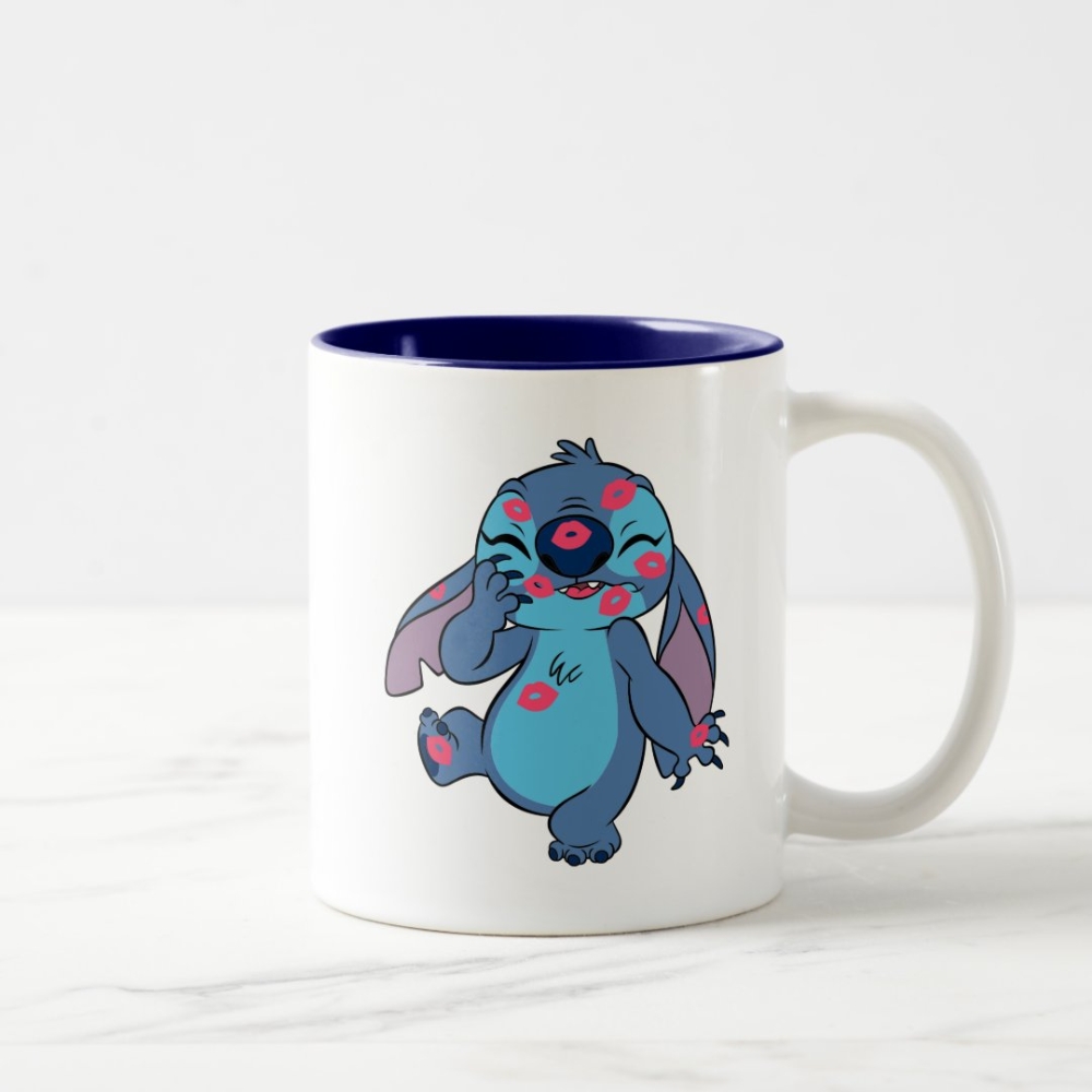 Stitch And Leo Two Tone Mug With Fun Character Print