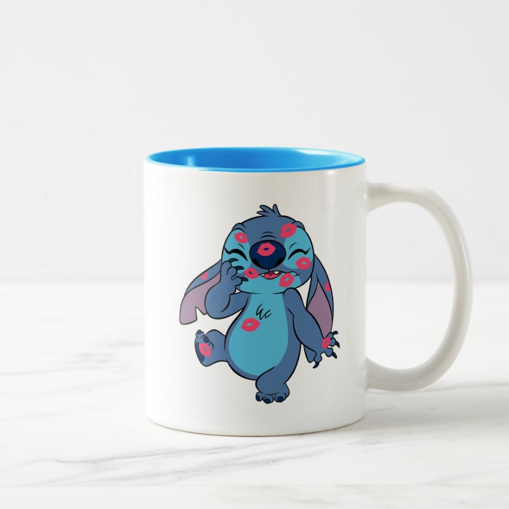 Stitch And Leo Two Tone Mug With Fun Character Print
