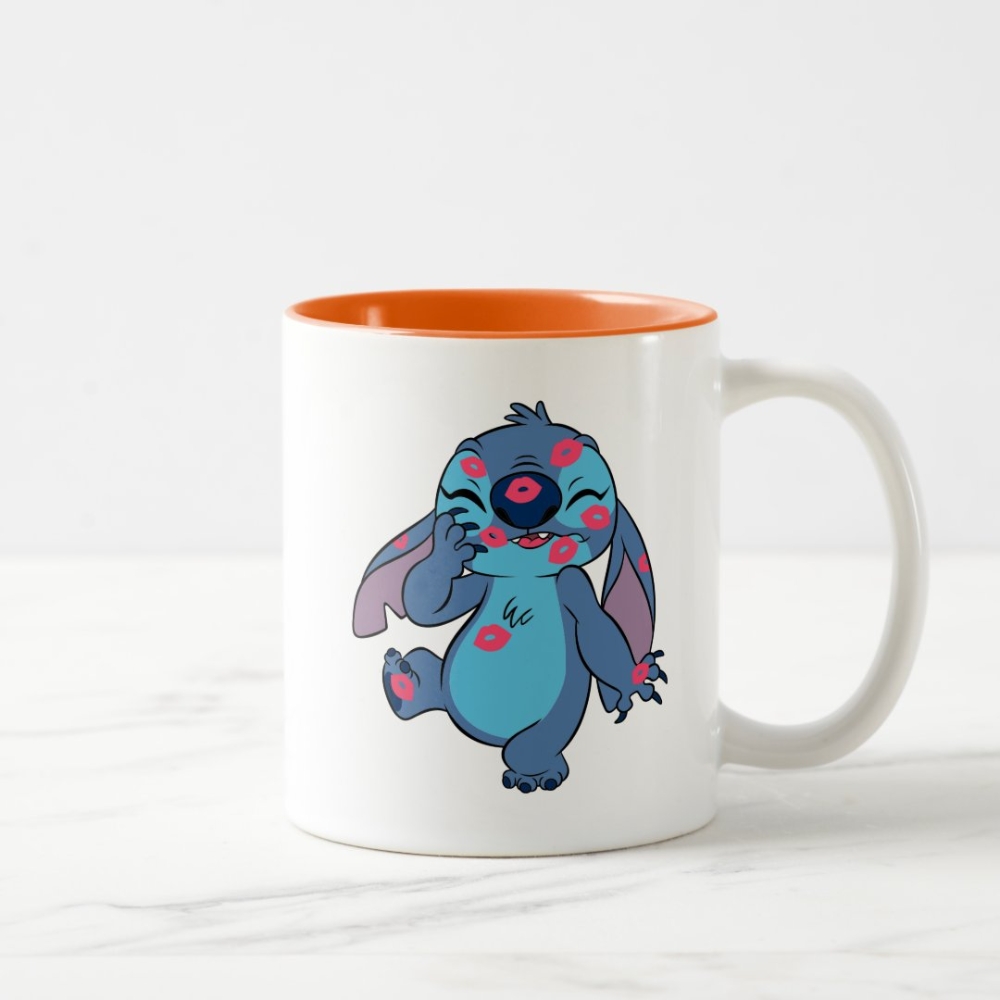 Stitch And Leo Two Tone Mug With Fun Character Print
