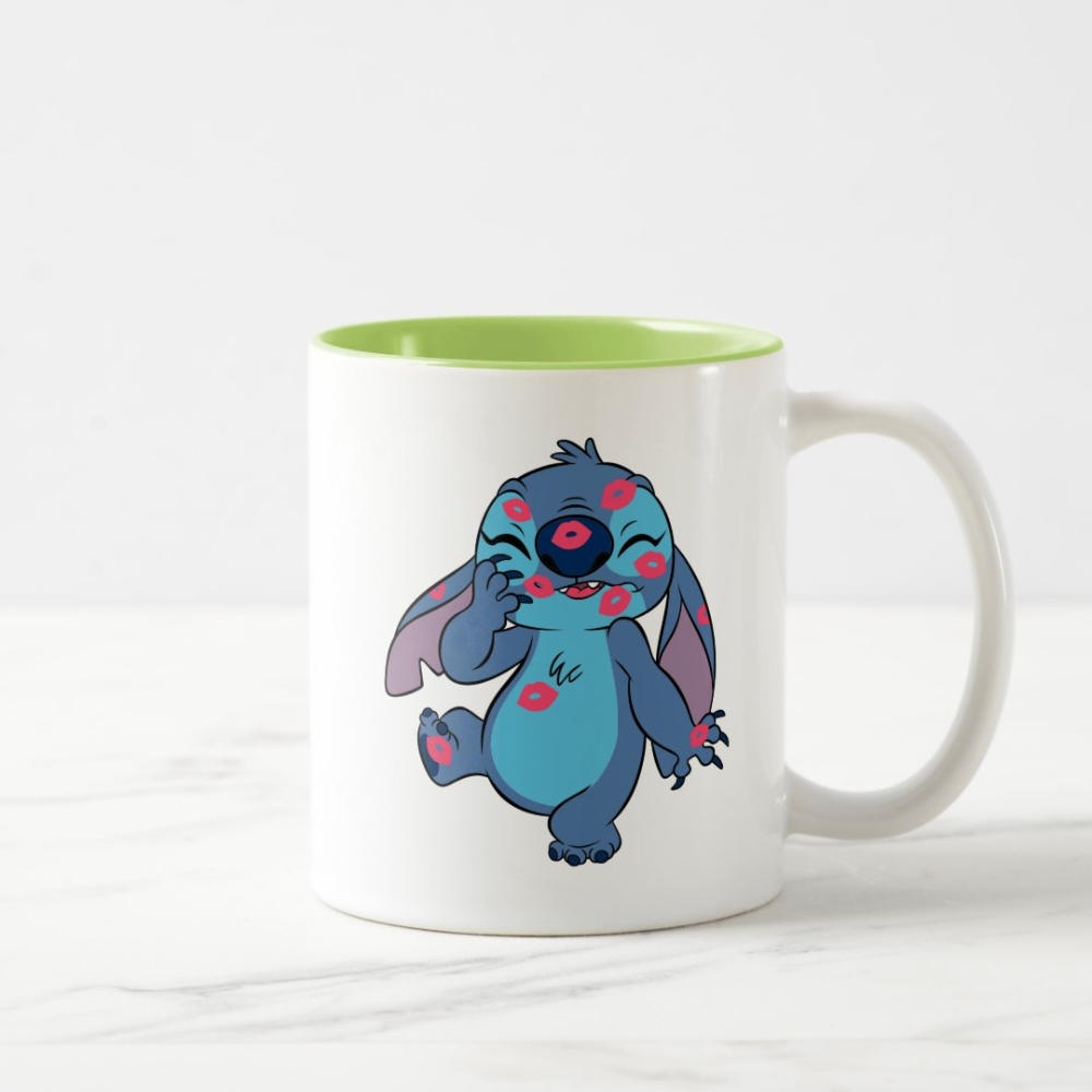 Stitch And Leo Two Tone Mug With Fun Character Print
