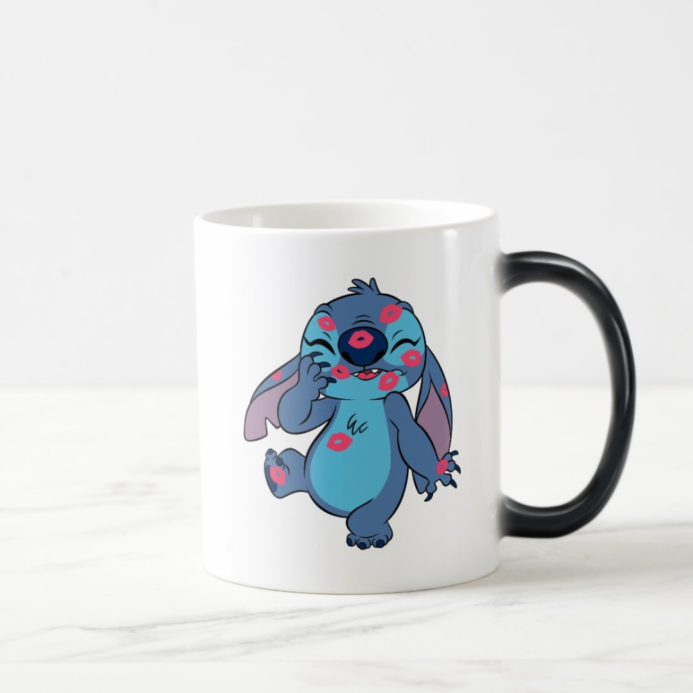 Stitch And Leo Two Tone Mug With Fun Character Print