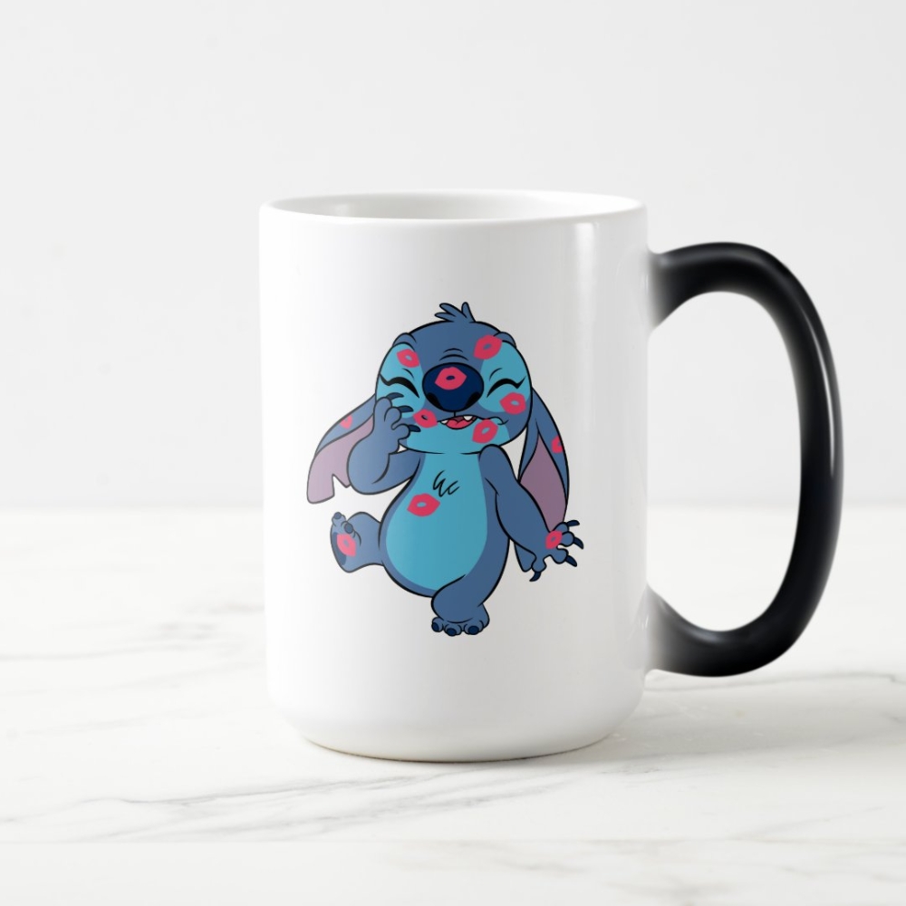 Stitch And Leo Two Tone Mug With Fun Character Print