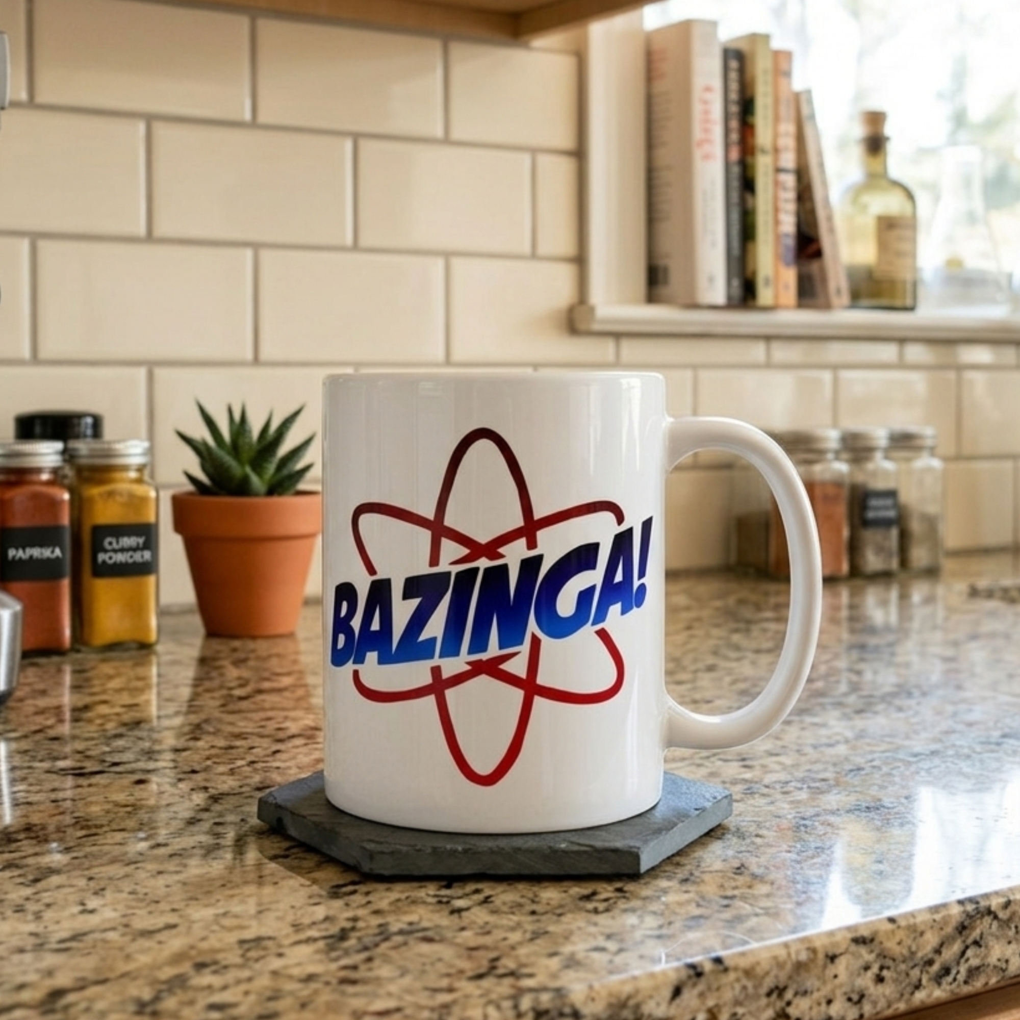 Big Bang Theory Bazinga Atom Graphic Latte Mug