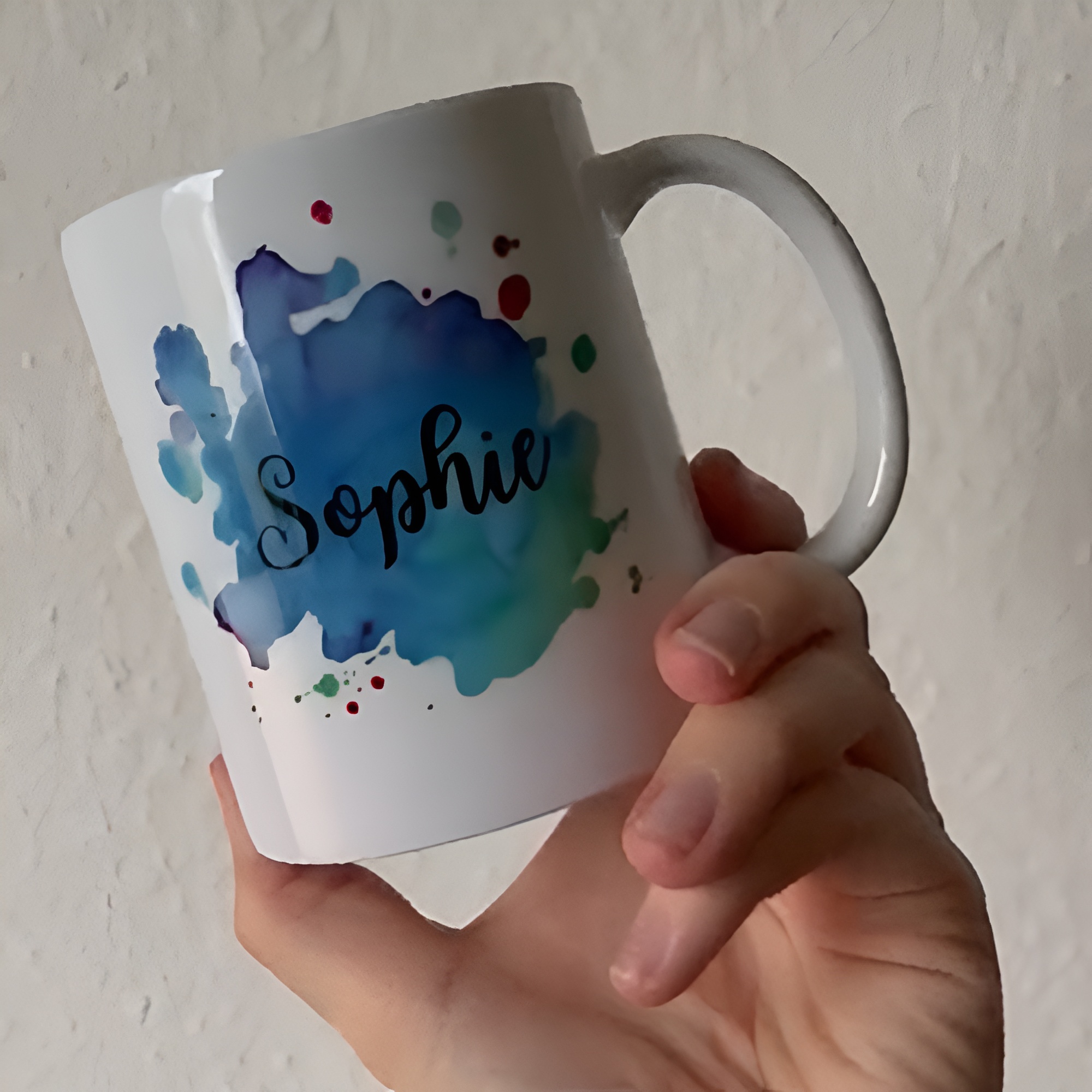 Stitch Cartoon With Watercolor Design Coffee Mug