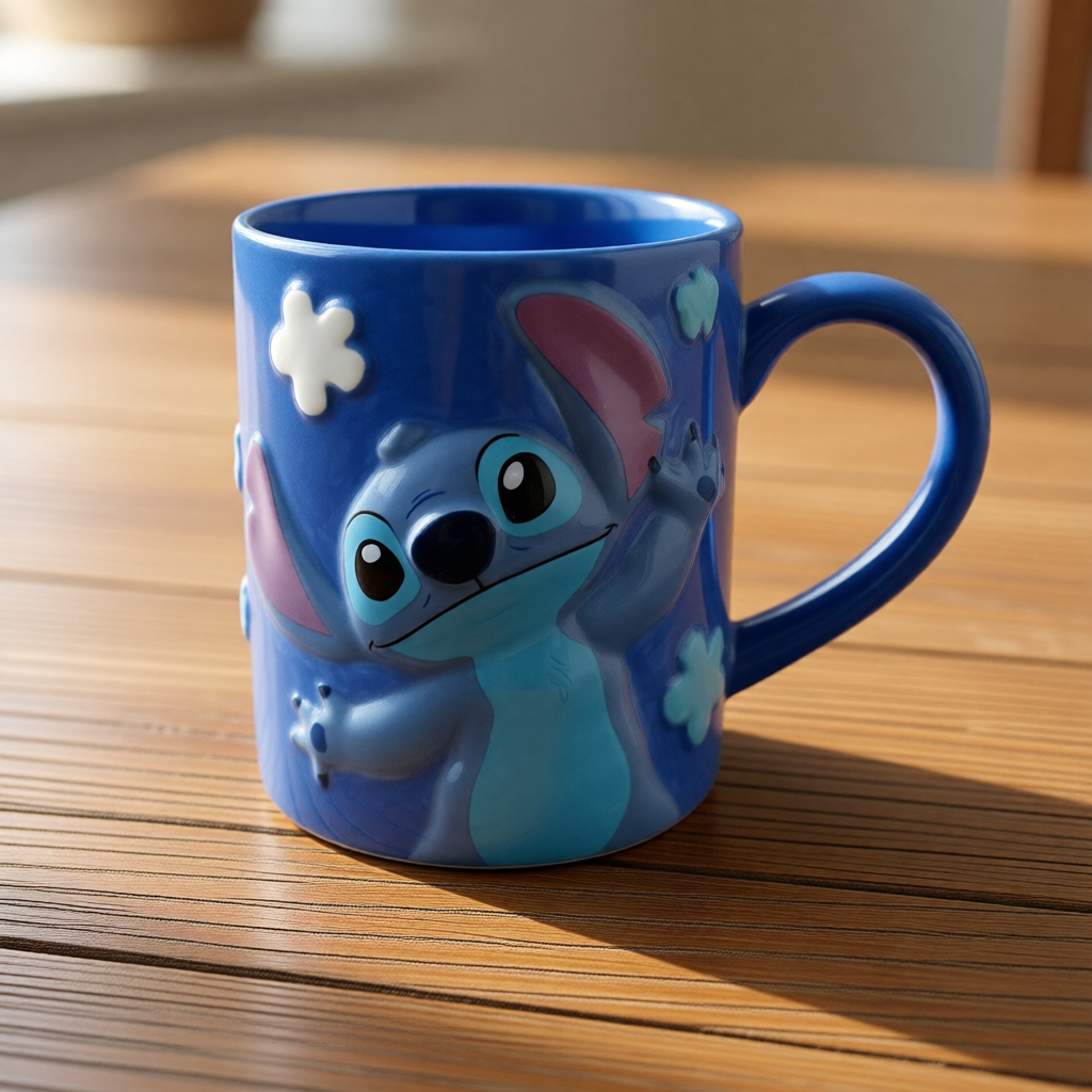 Tropical Summer Themed Stitch Palm Design Coffee Mug
