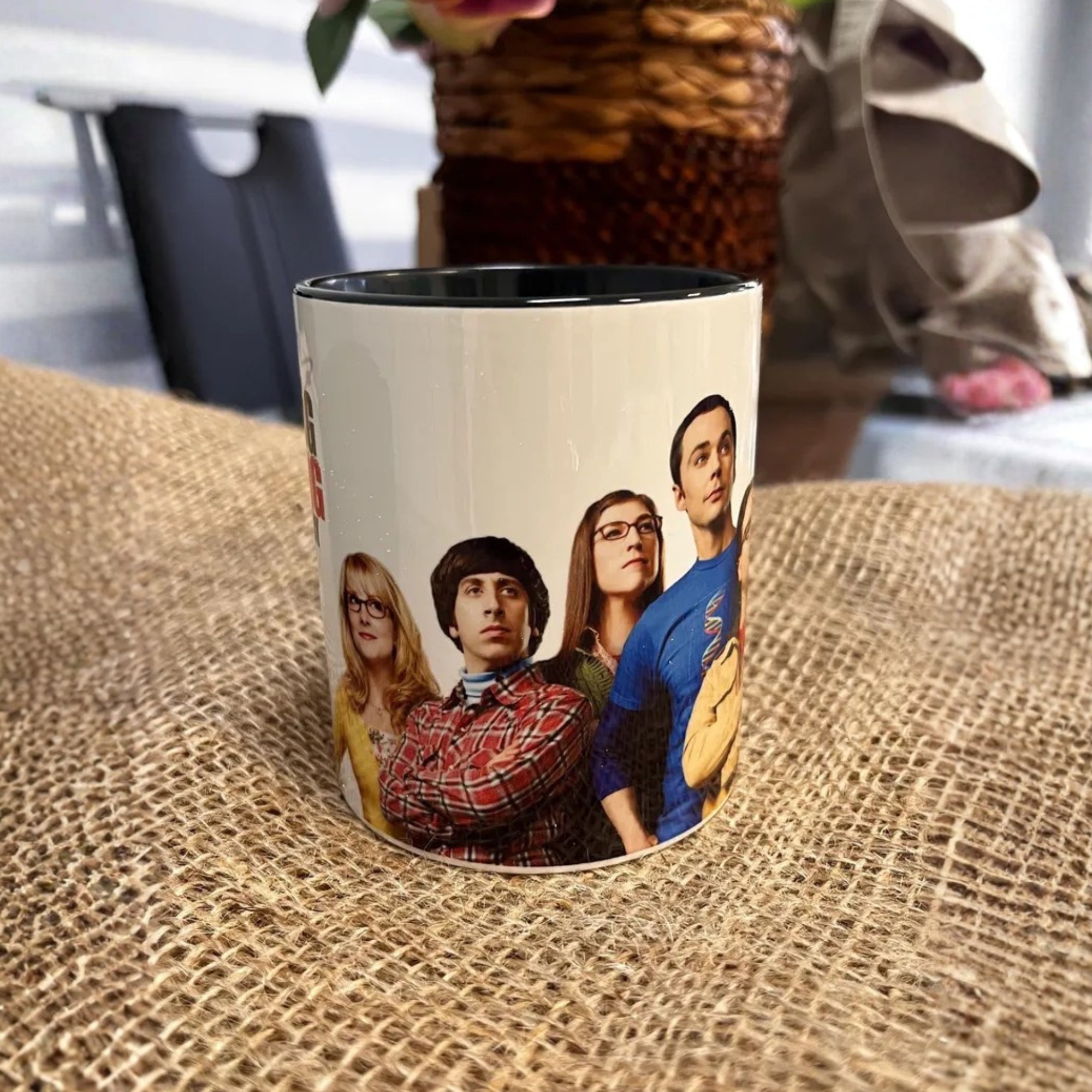 Big Bang Theory Coffee Cup With Classic Logo And Cast Print