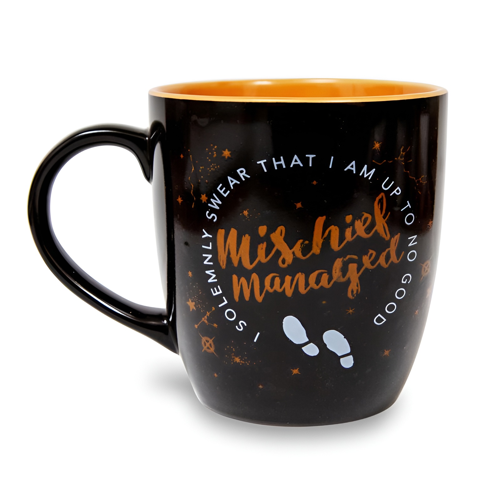 Harry Potter Marauder's Map Black and Gold Ceramic Mug 