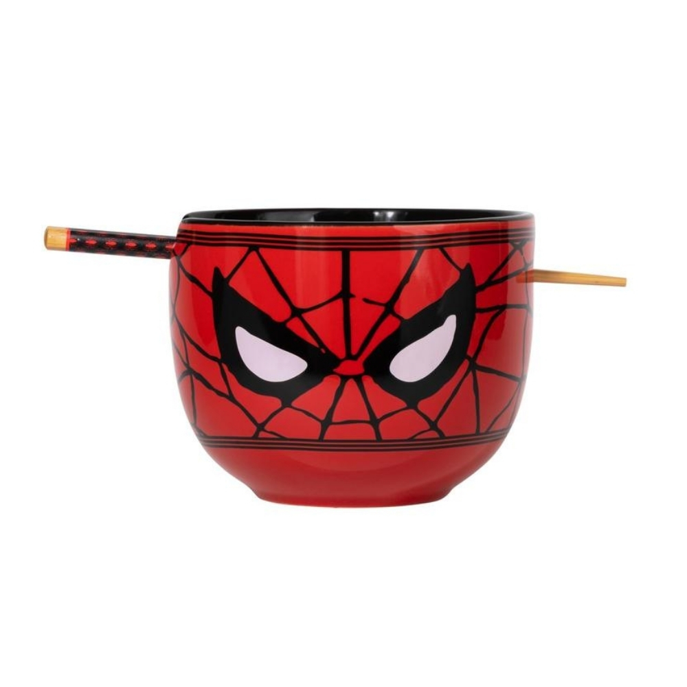 Marvel Spider-Man Face 20-Ounce Ramen Bowl and Chopstick Set