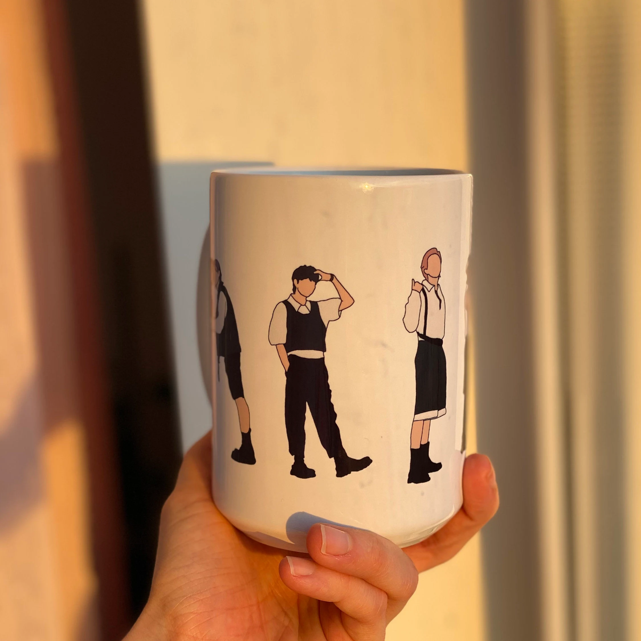 Twelve ounce enamel camping style mug for fans